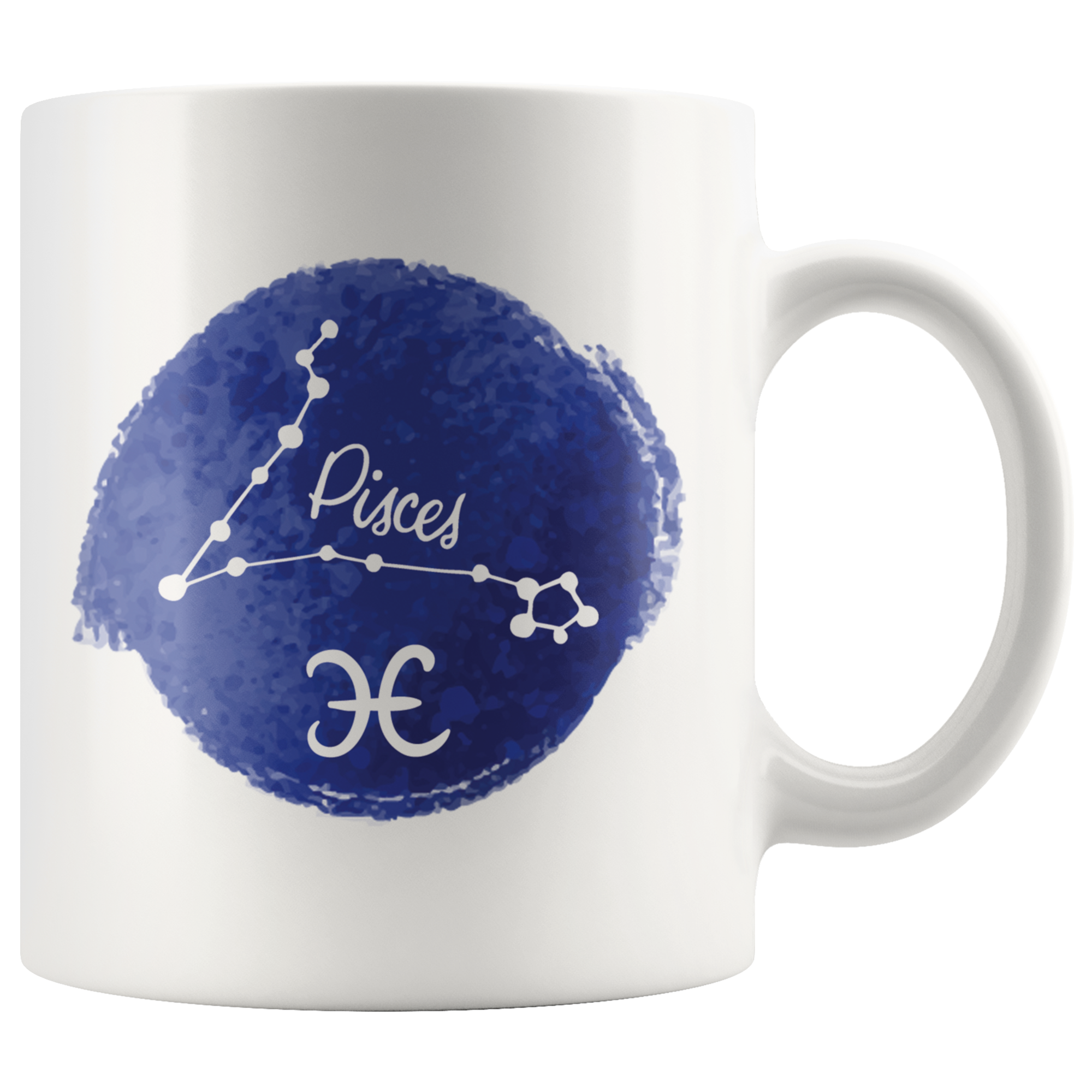 White 11oz Mug - Watercolor Pisces