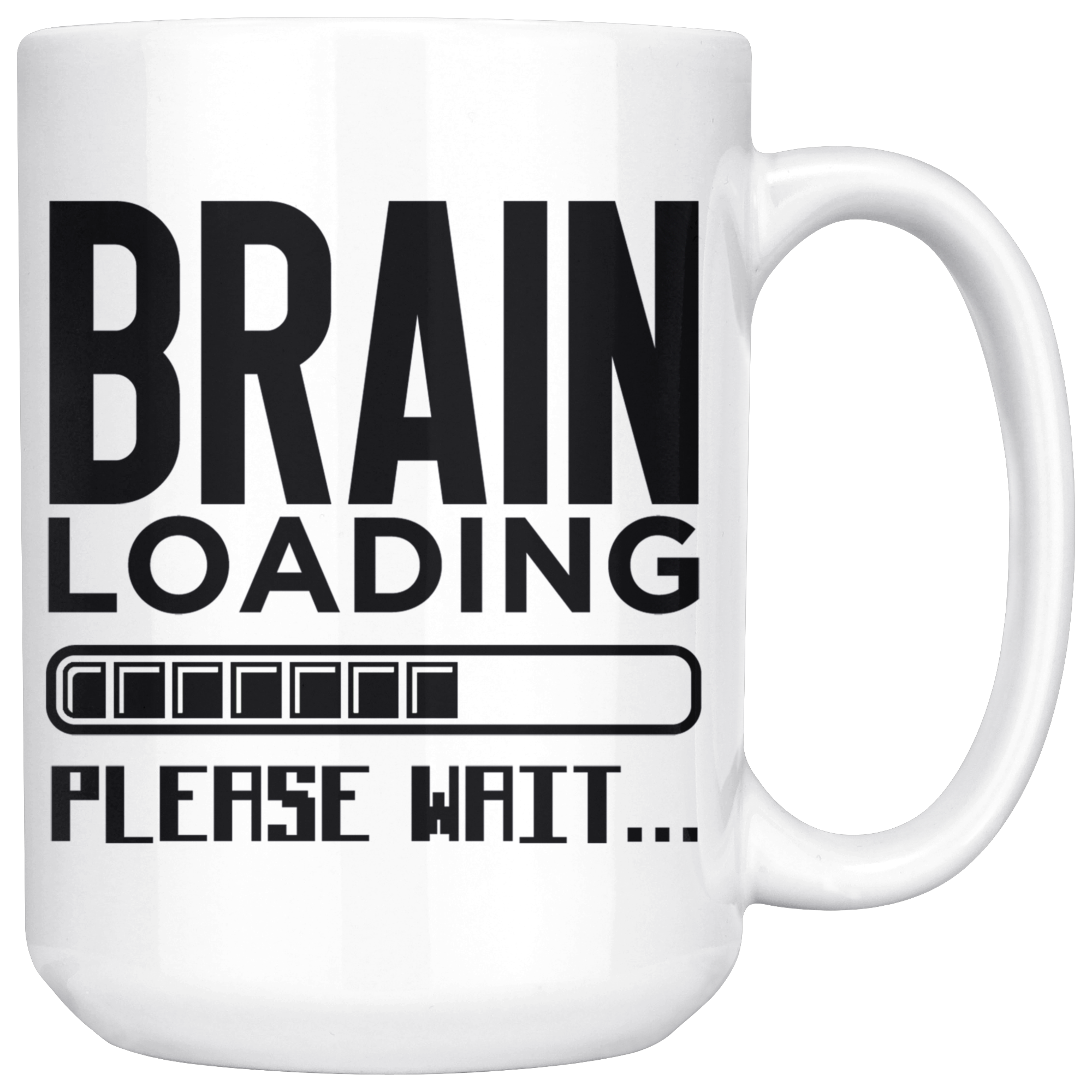 White 15oz Mug - Brain Loading