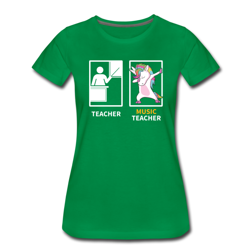 Dabbing Music Teacher Green Ladie's Shirt - kelly green