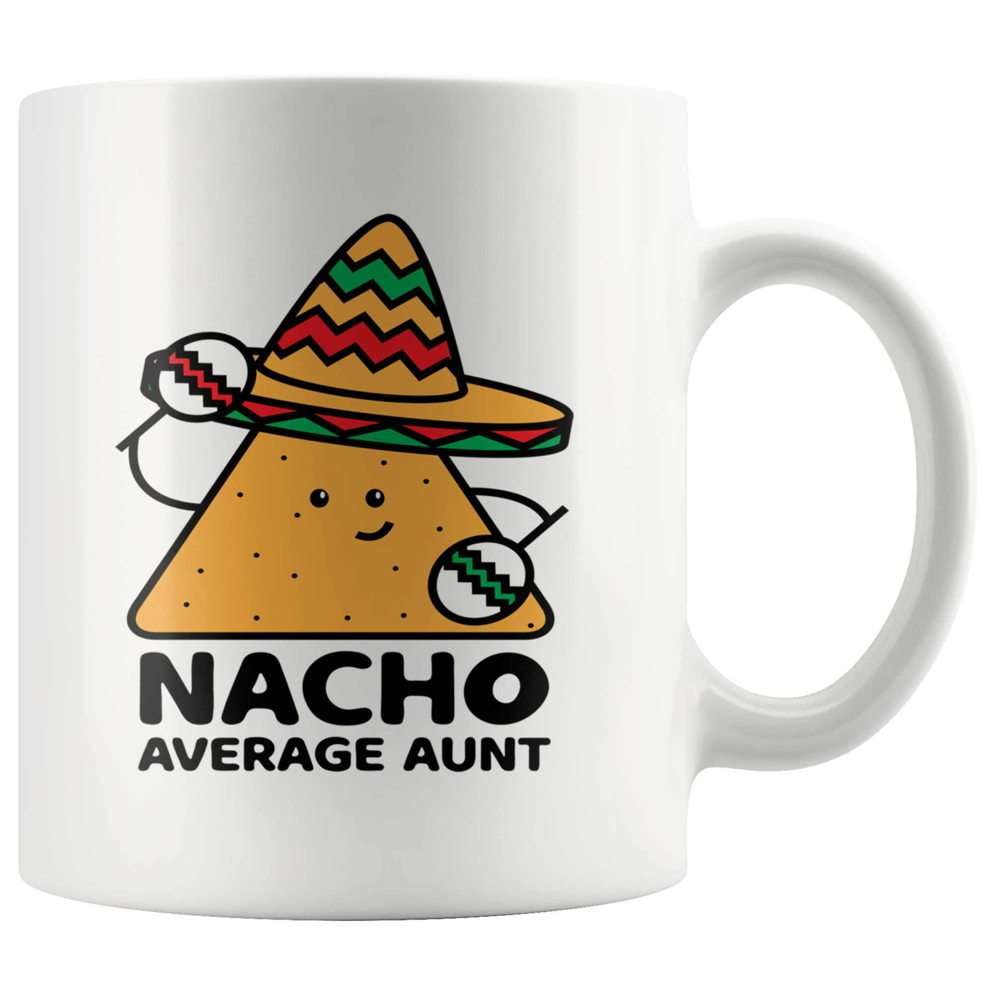 White Mugs - Nacho Average Aunt Chip