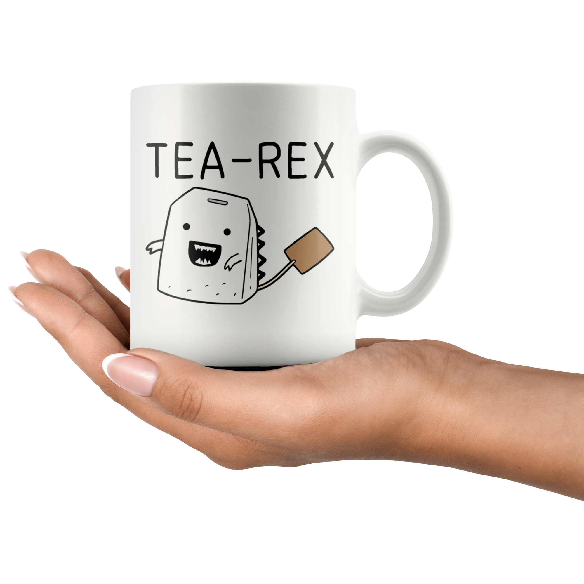 White Mugs - Tea Rex
