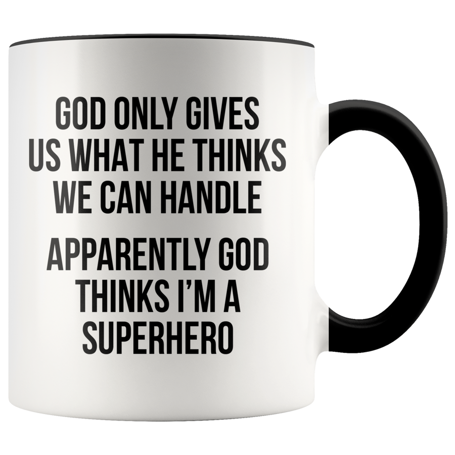 Accent Mug - God Things I'm A Superhero