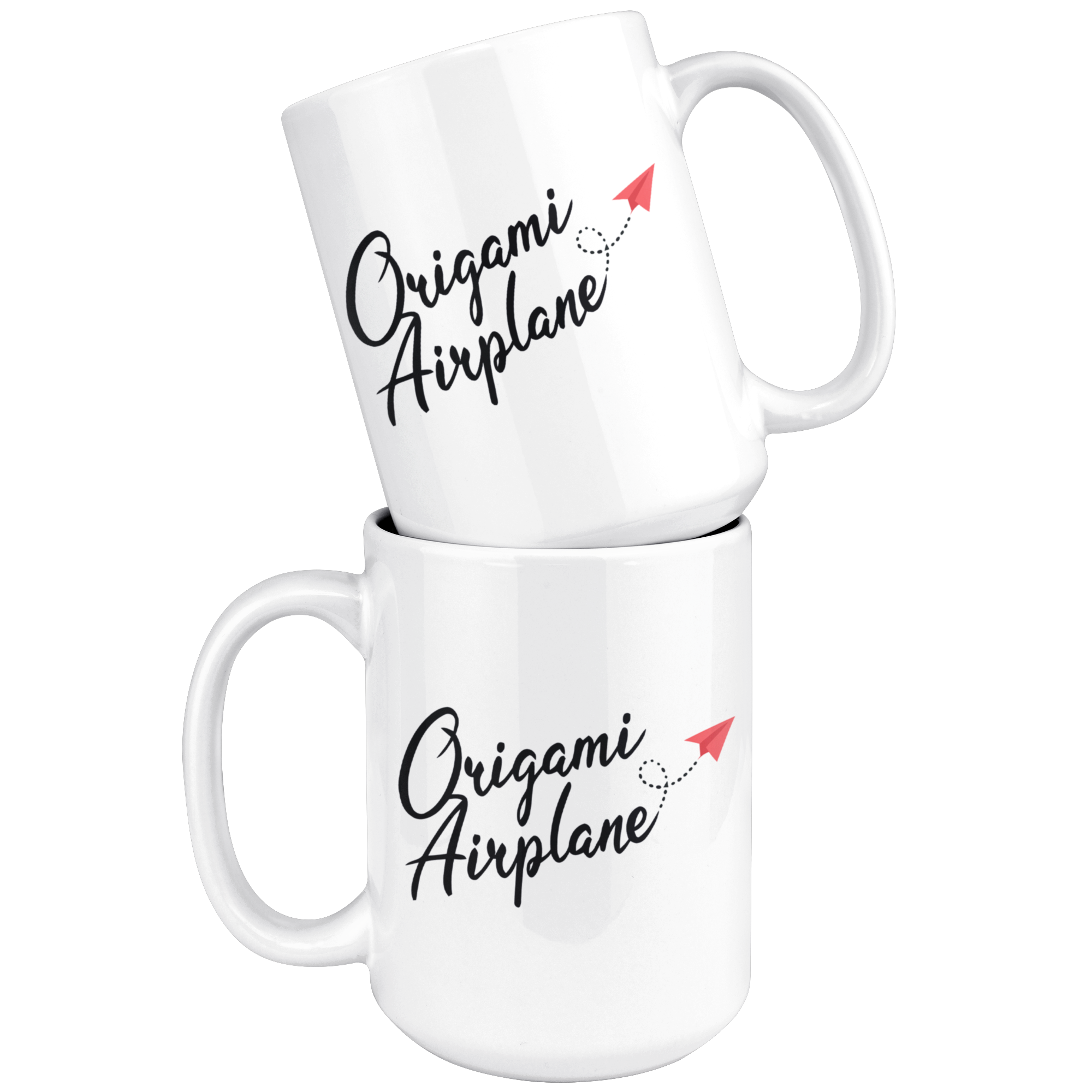 White Mug - Origami Airplane
