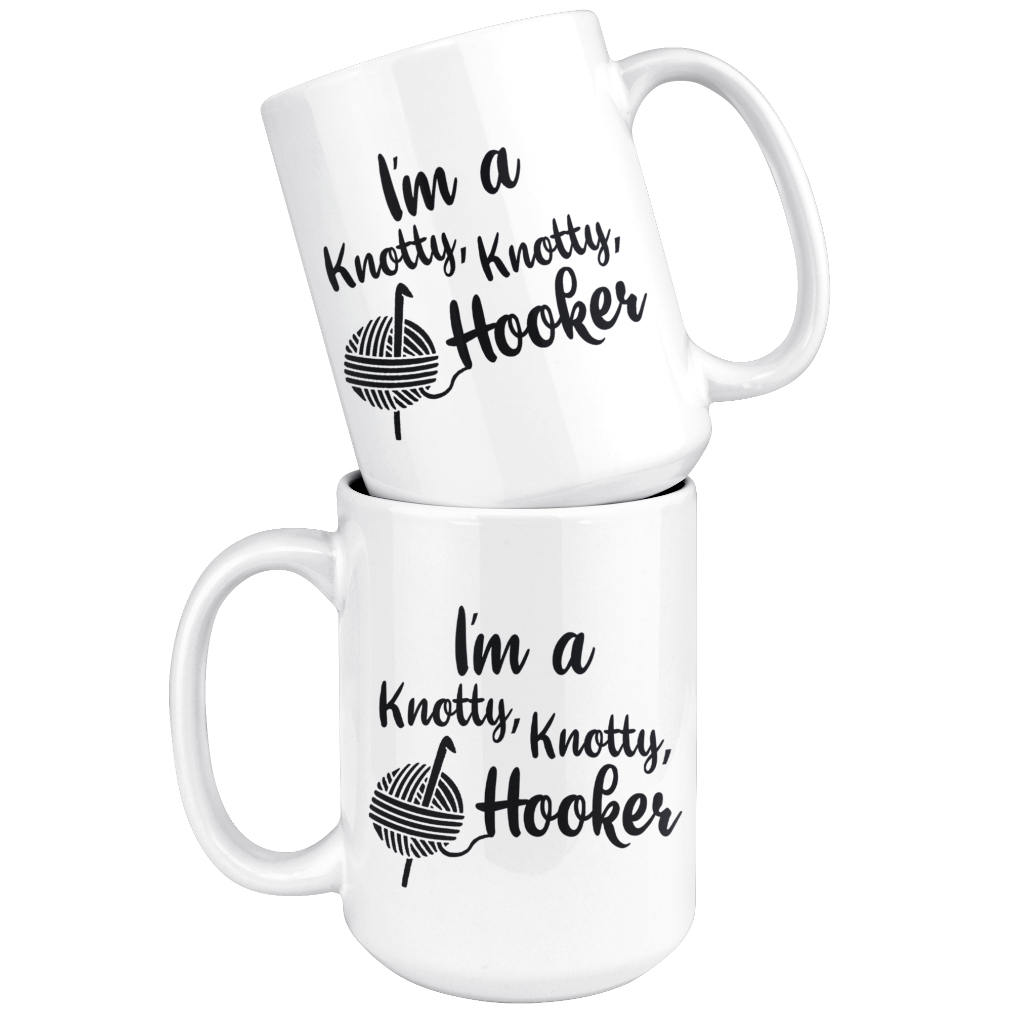 White Mugs - Knotty Knotty Hooker