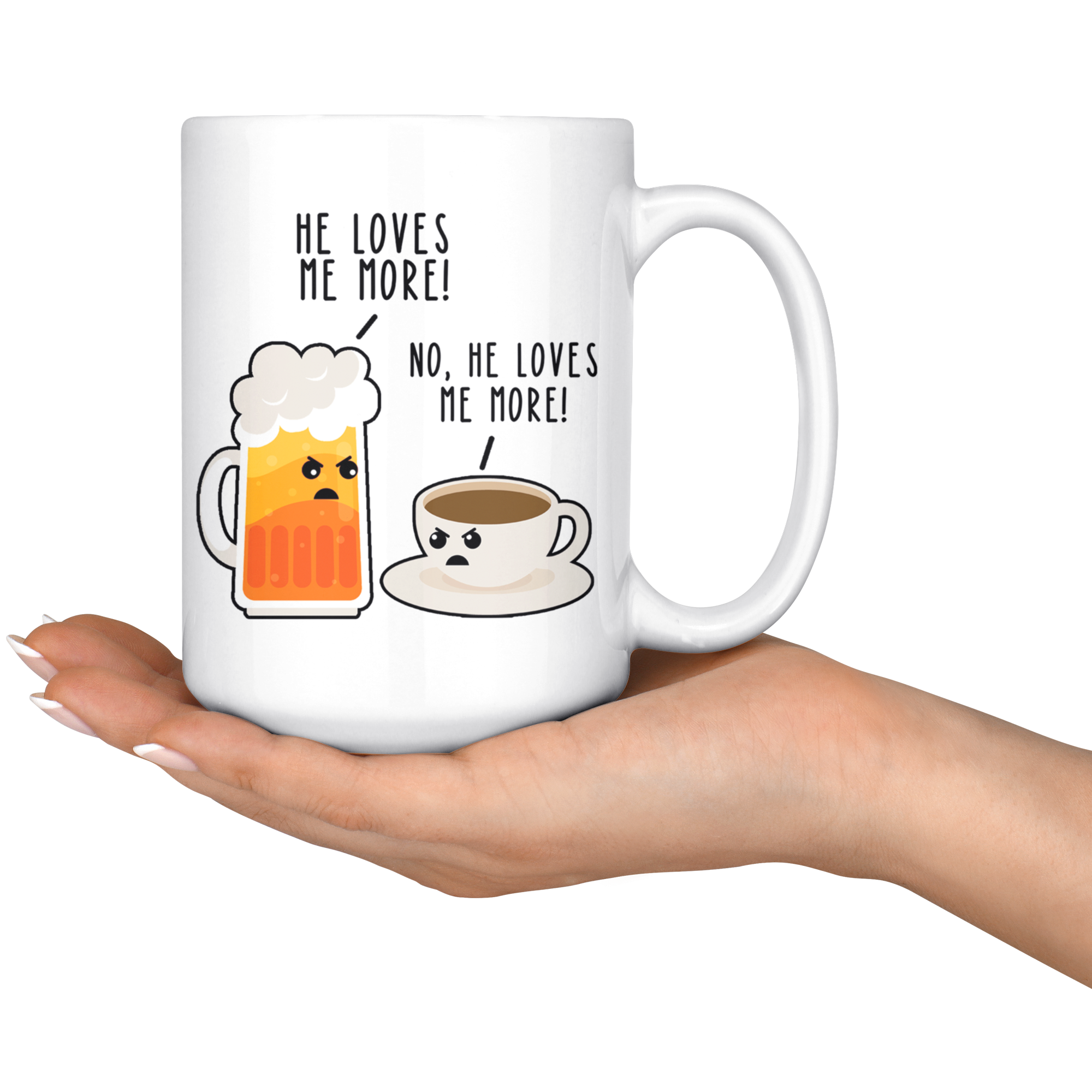 White Mugs - Beer Coffee Lover Mug