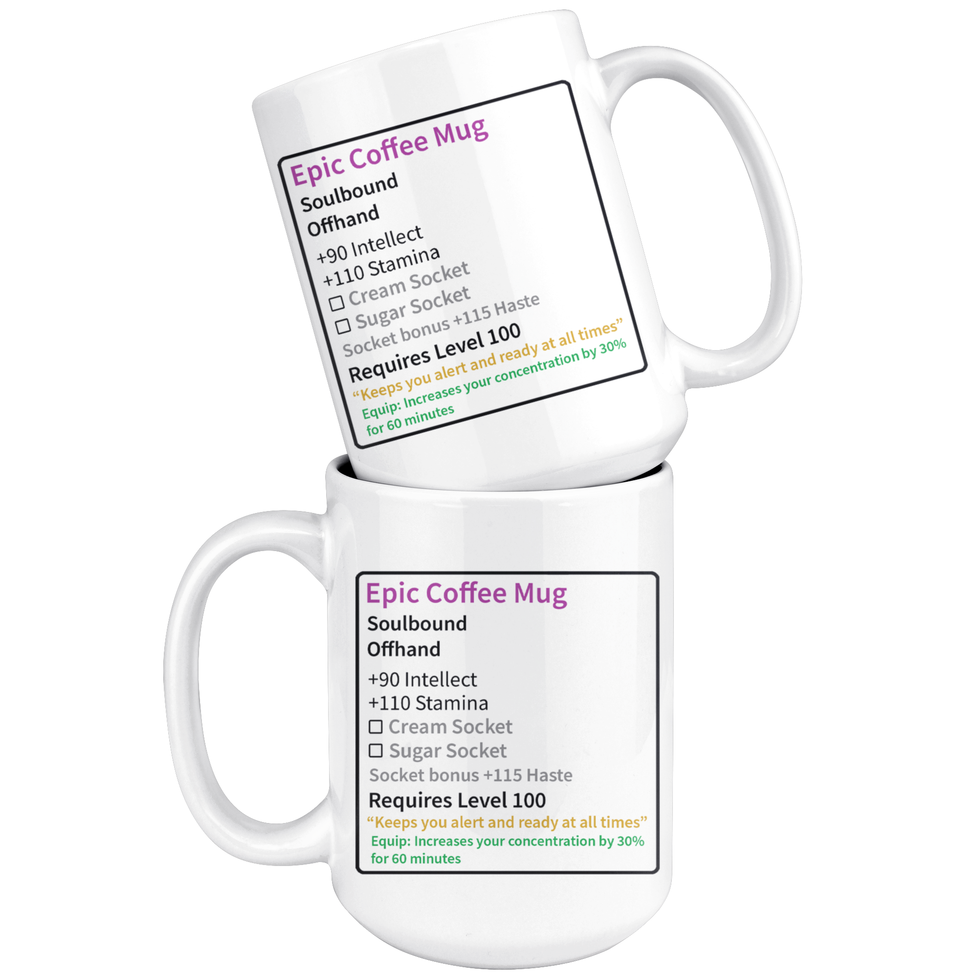 White 15oz Mug - MMO Epic Coffee Mug