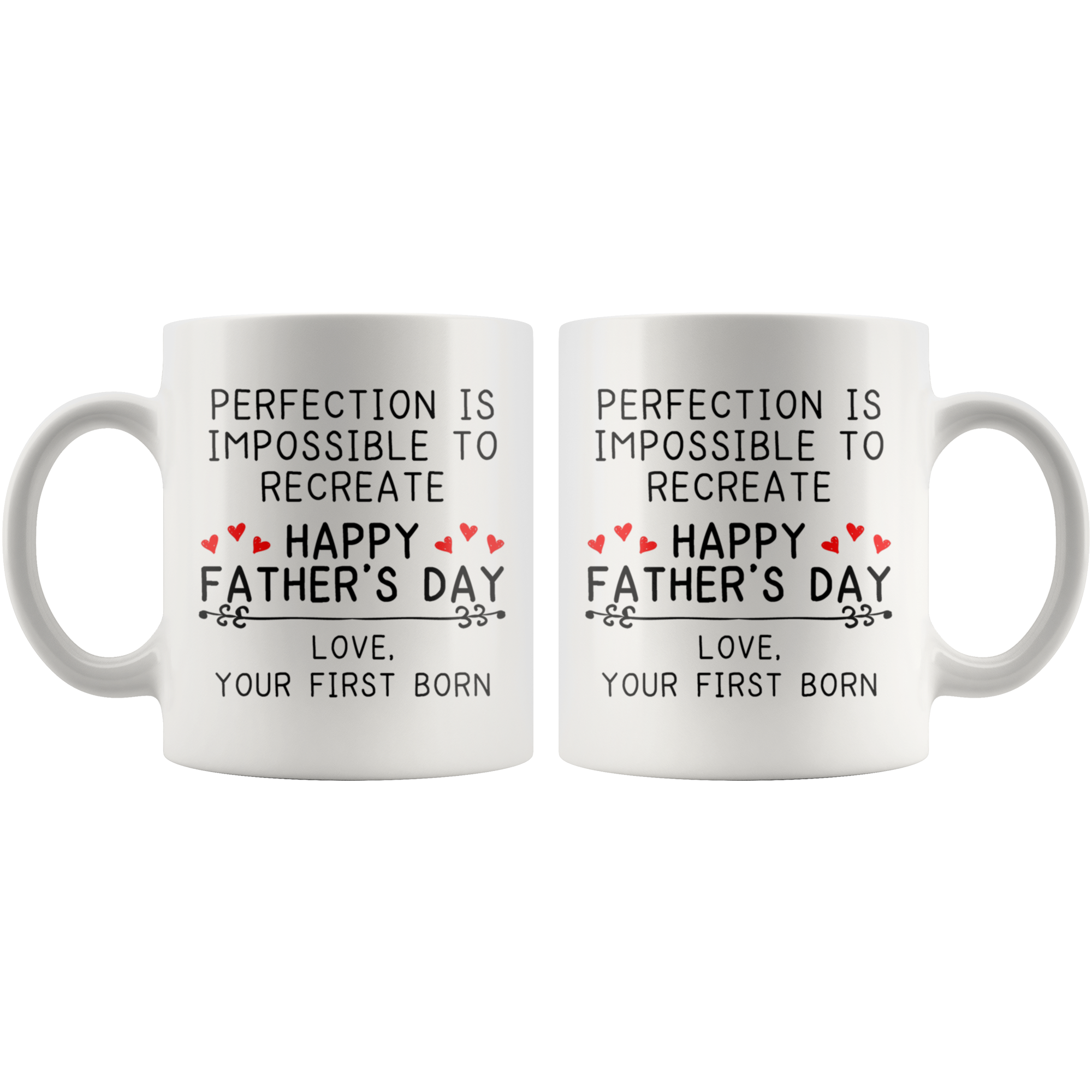 White 11oz Mug - Father's Day First Born