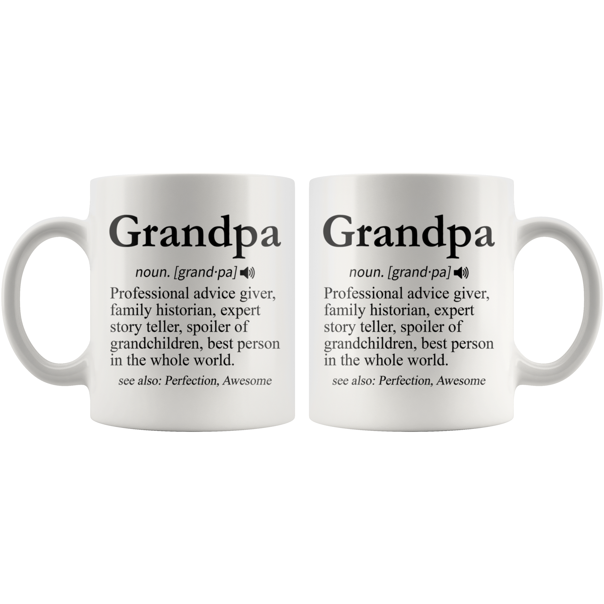 White Mugs - Grandpa Definition