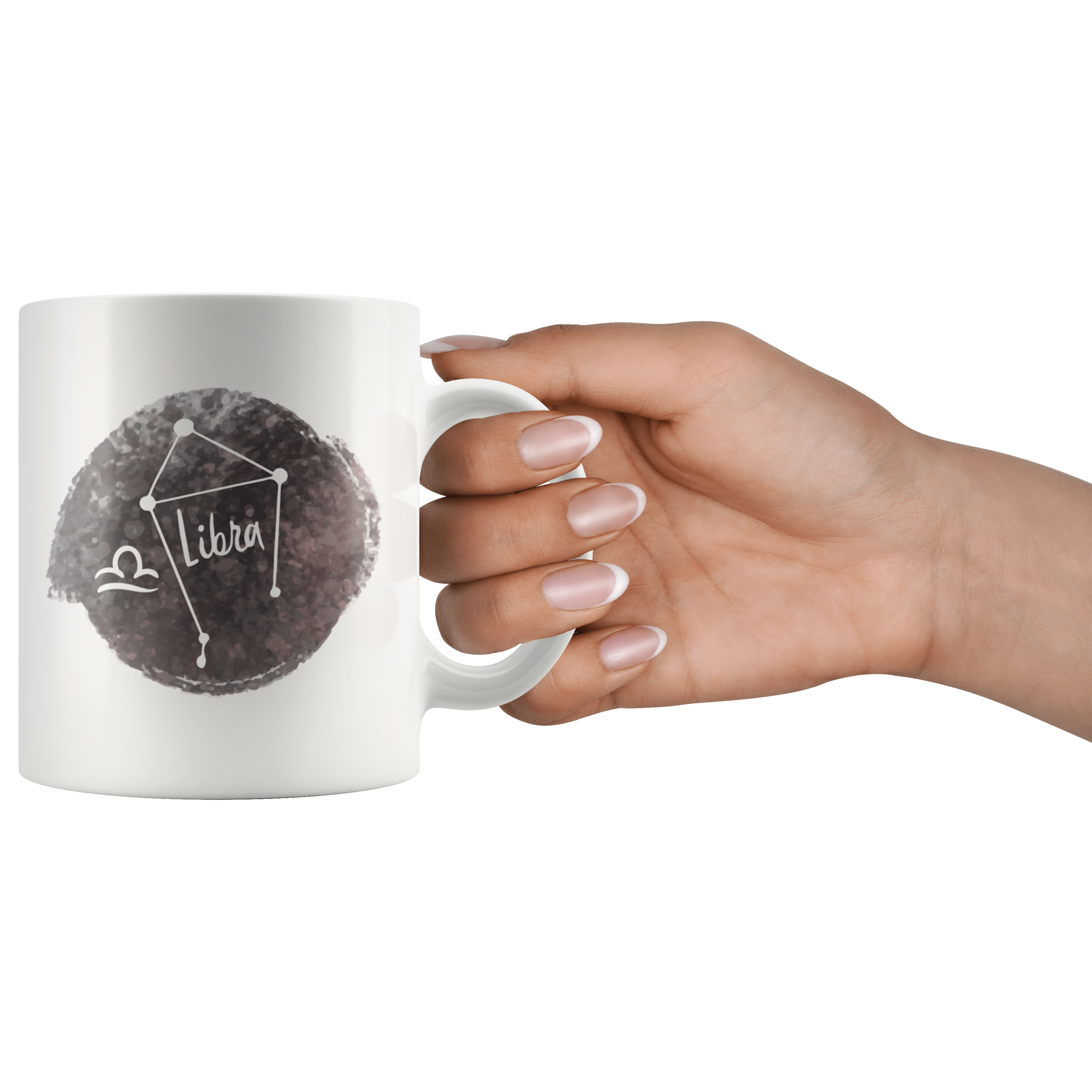 White 11oz Mug - Watercolor Libra