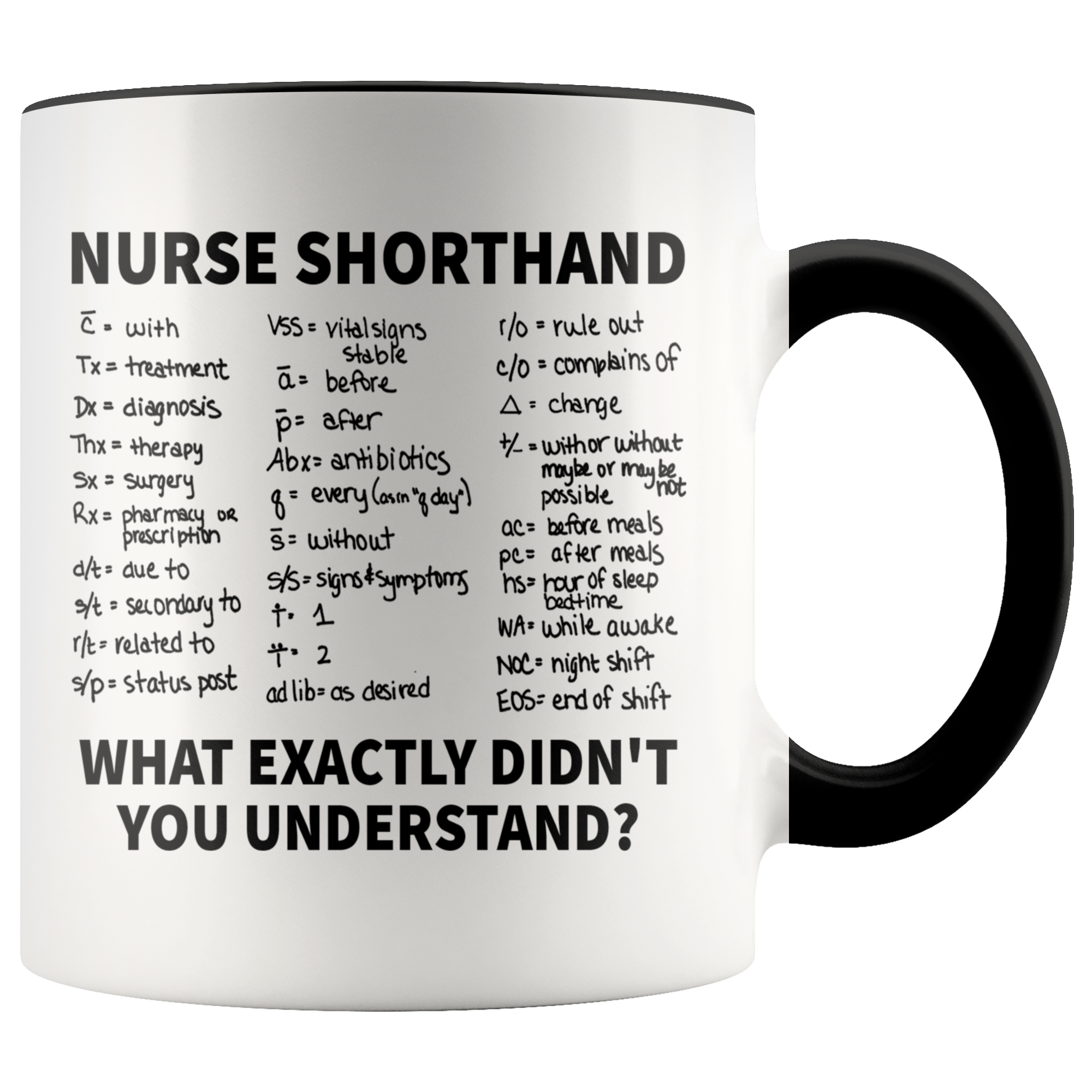 Accent Mug - Nurse Shorthand