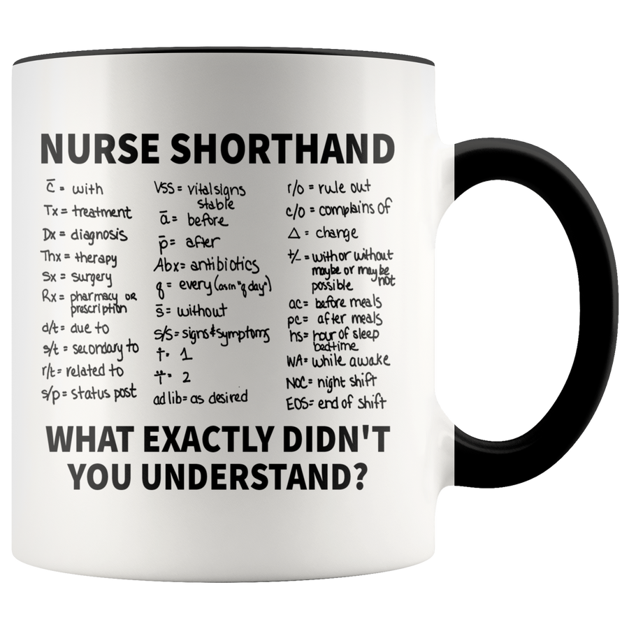 Accent Mug - Nurse Shorthand