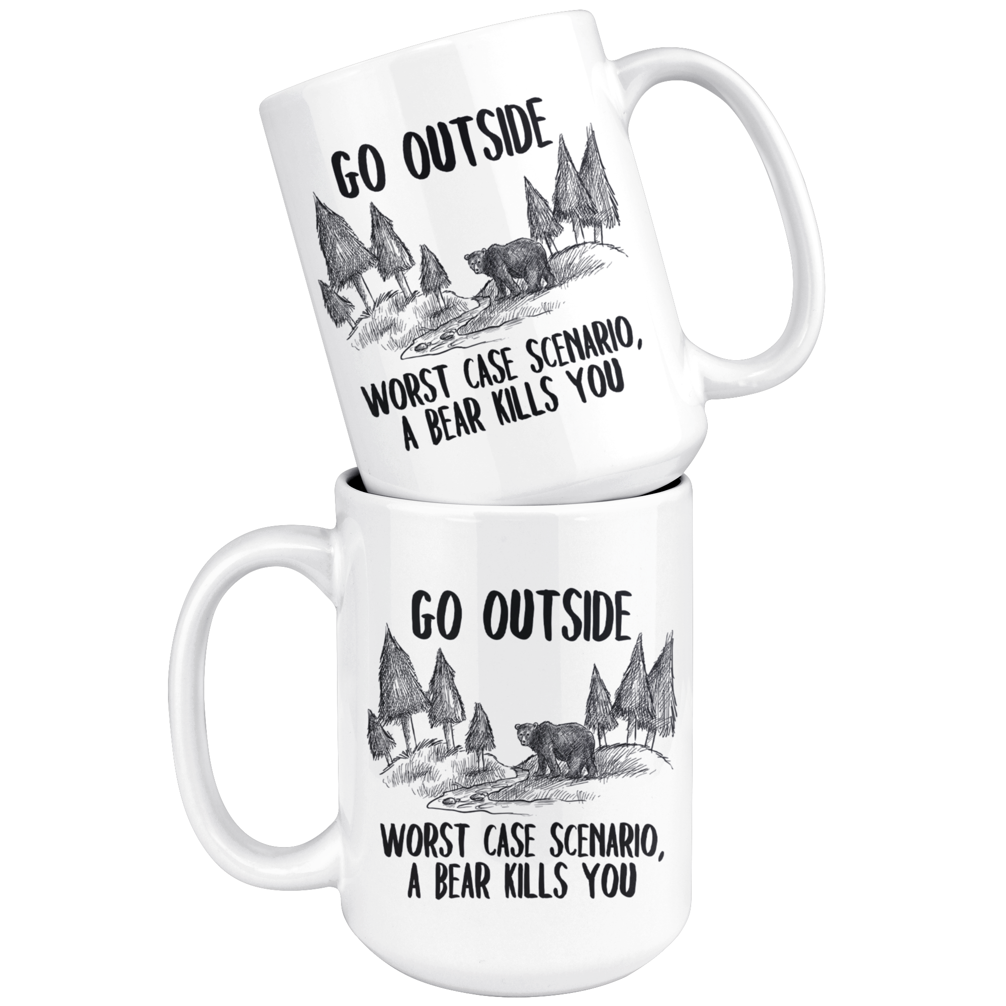 White 15oz Mug - Outside Bear