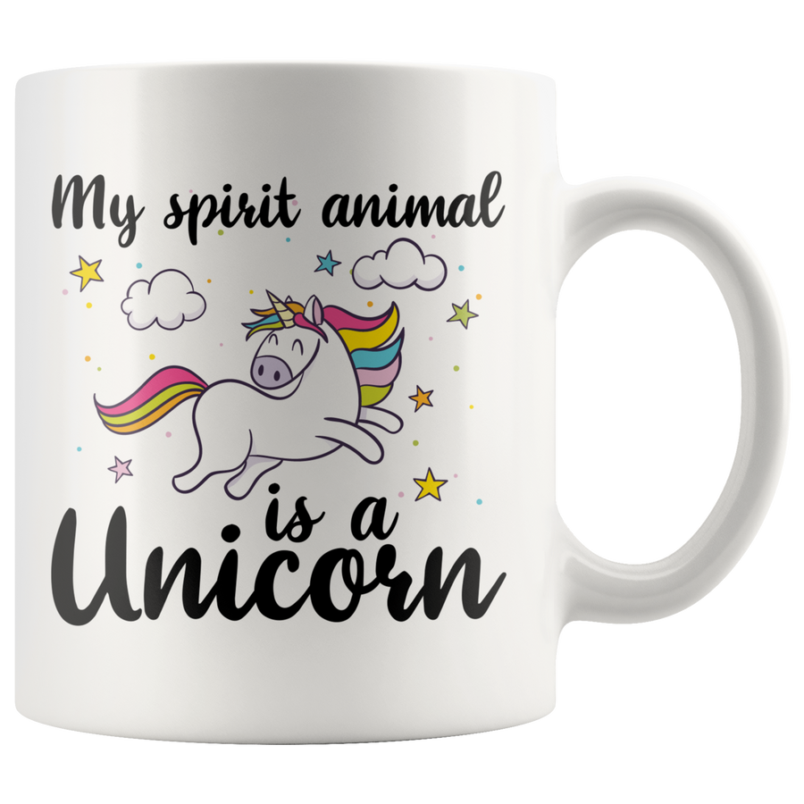 White 11oz Mug - Unicorn Spirit Animal