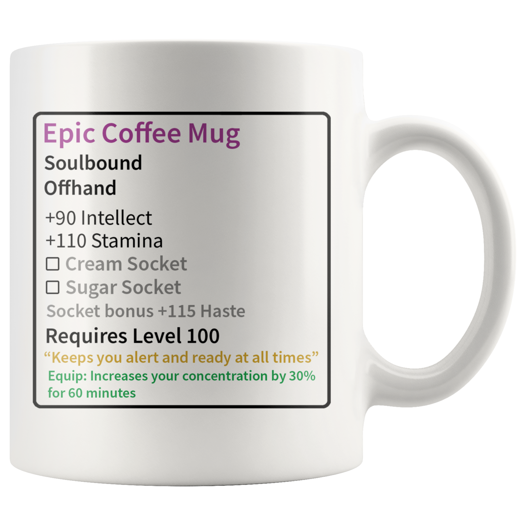 White 11oz Mug - Epic MMO Coffee Mug
