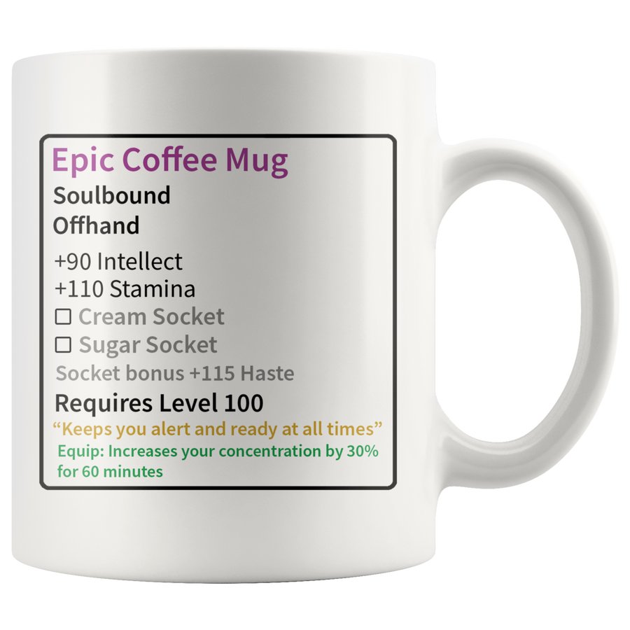 White 11oz Mug - Epic MMO Coffee Mug