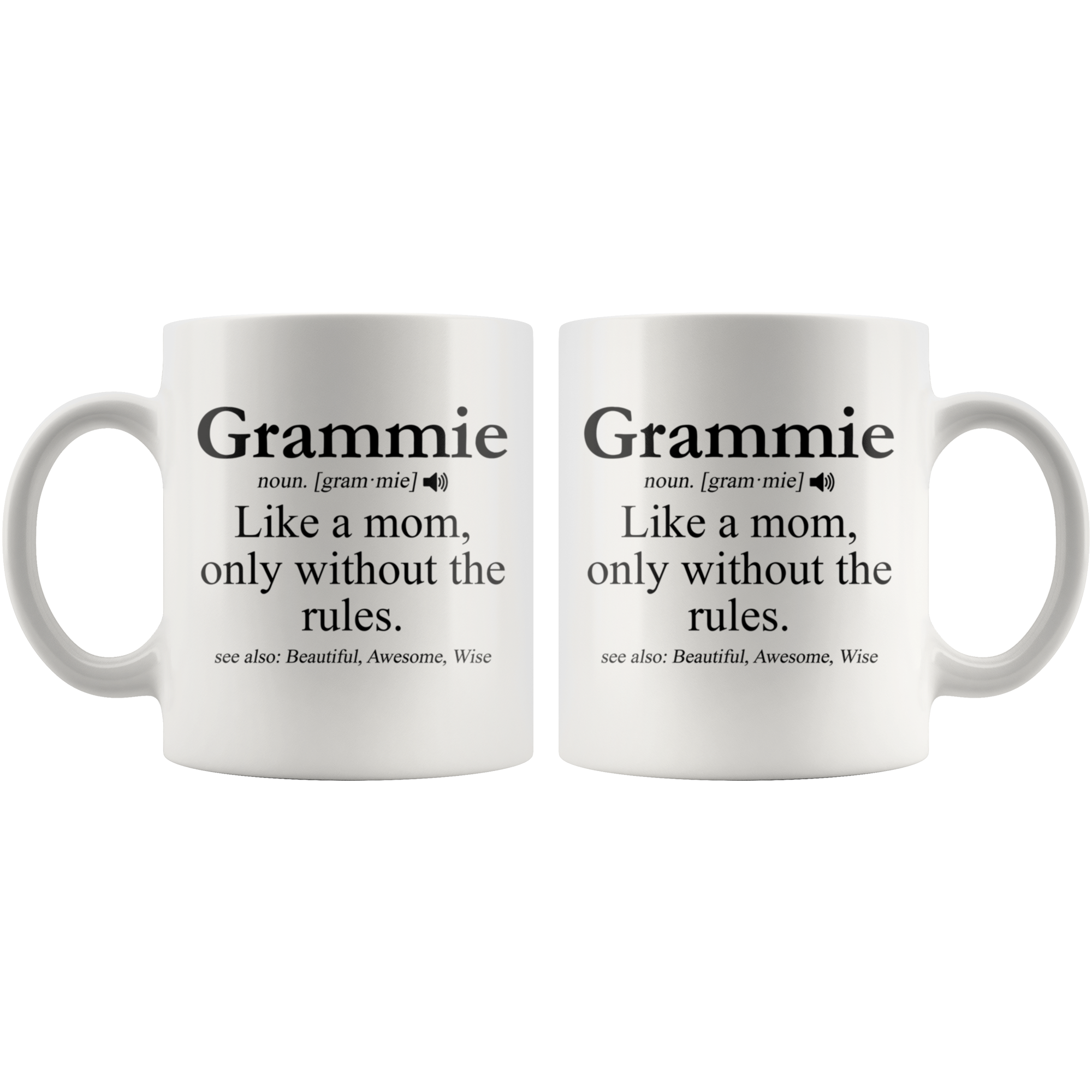 White Mugs - Grammie Definition