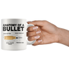 White 11oz Mug - Anatomy of a Bullet