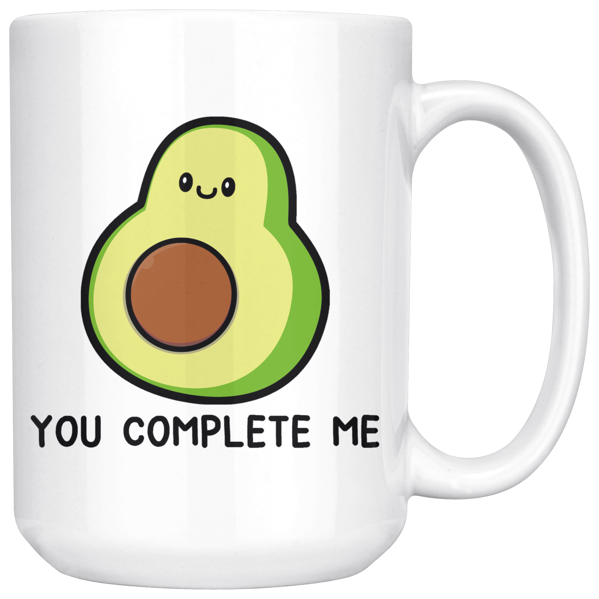 White Mugs - Matching Mug Avocado You Complete Me