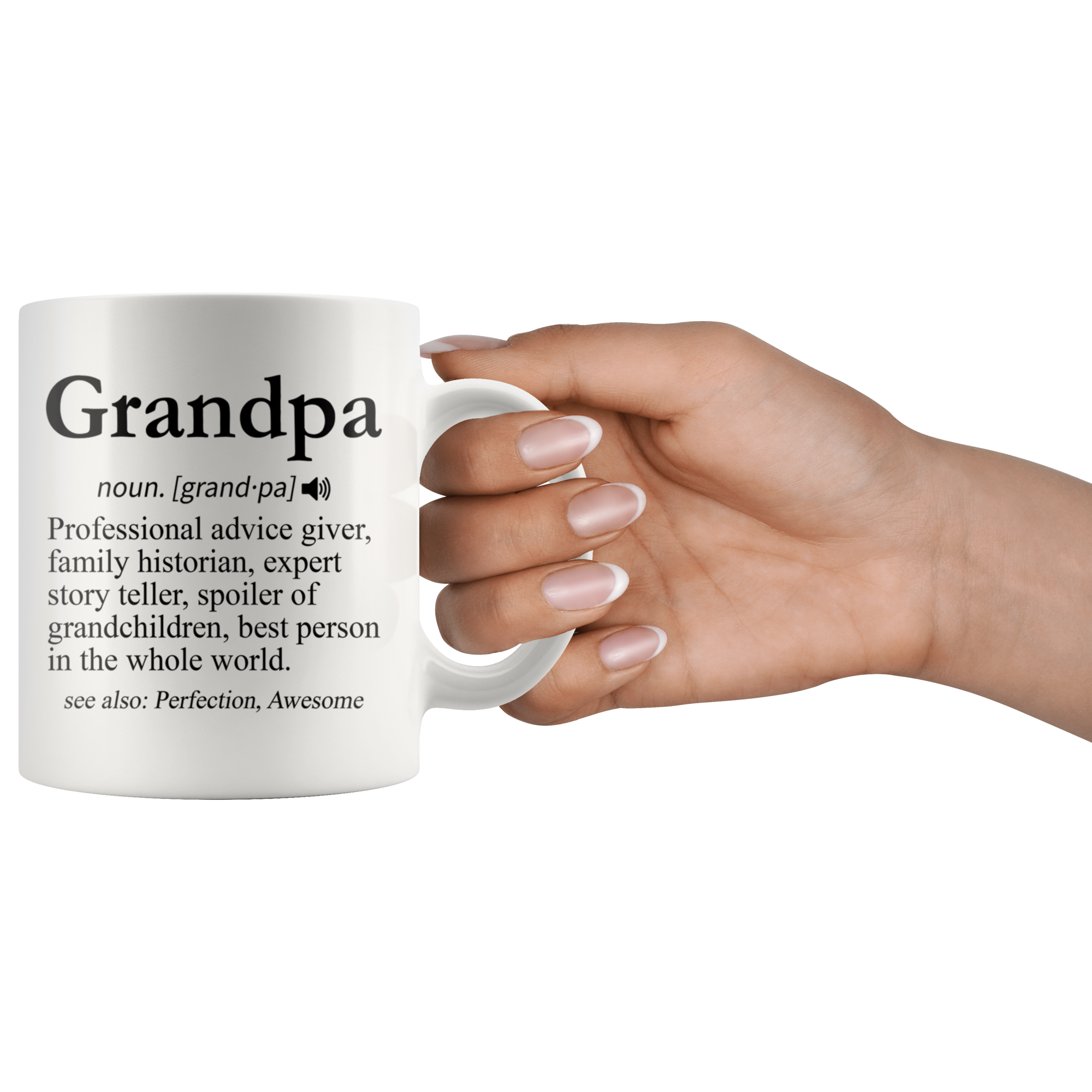 White Mugs - Grandpa Definition