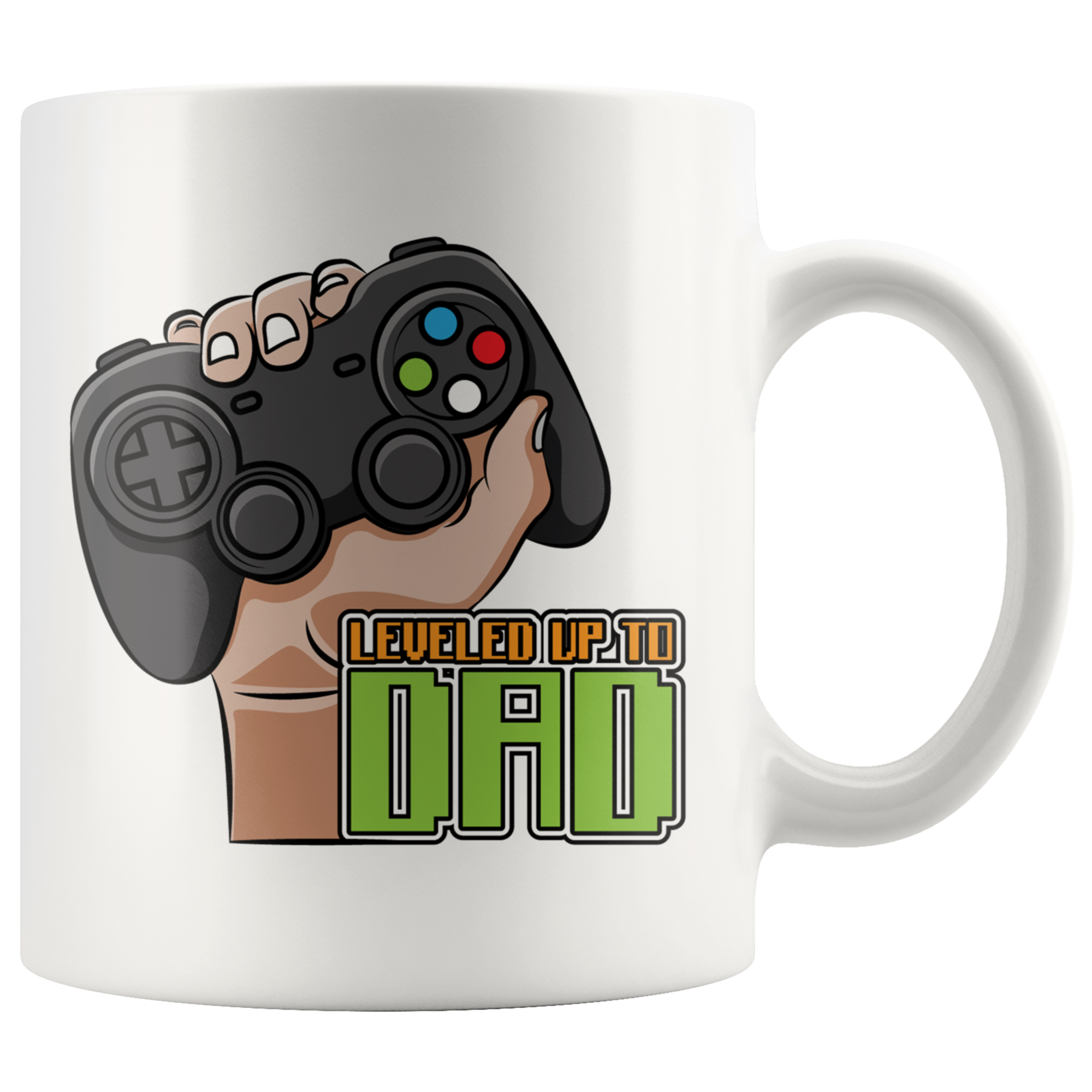 White 11oz Mug - Leveled Up To Dad