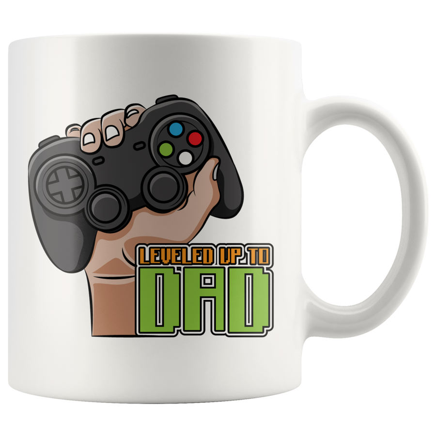 White 11oz Mug - Leveled Up To Dad
