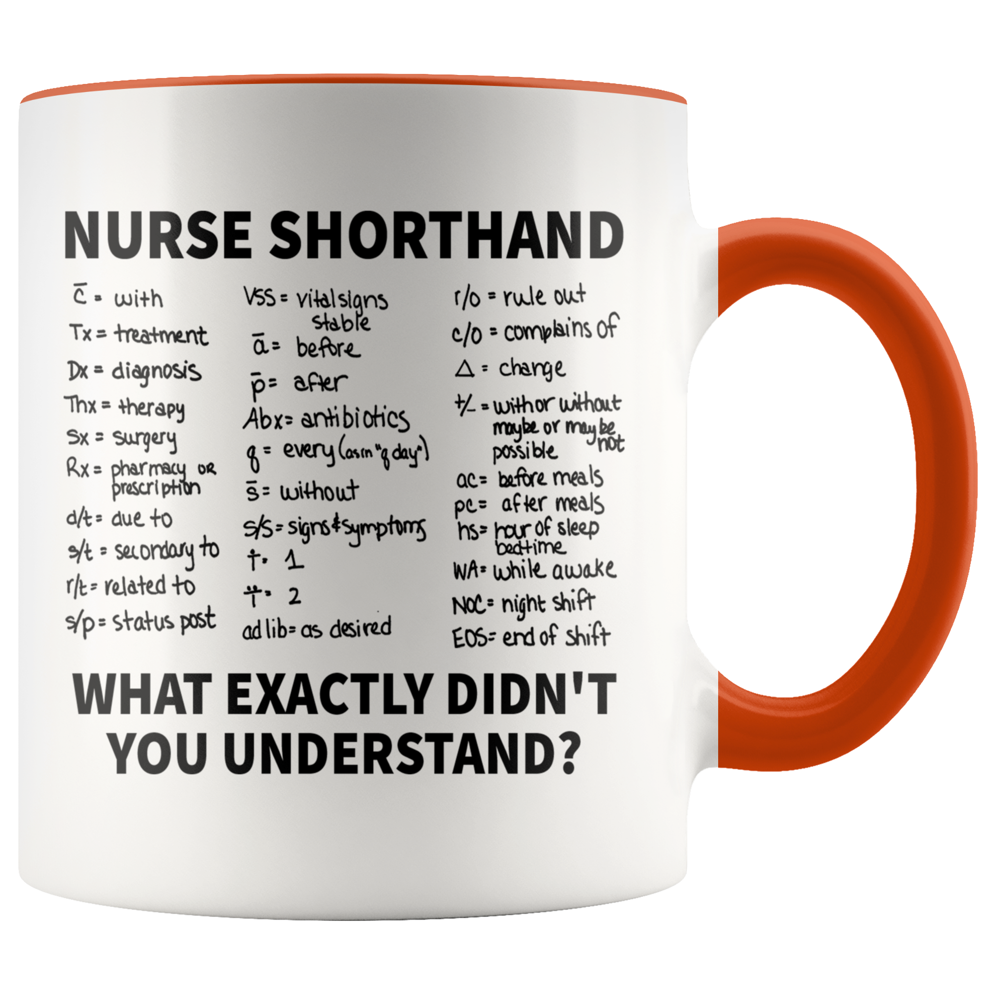 Accent Mug - Nurse Shorthand