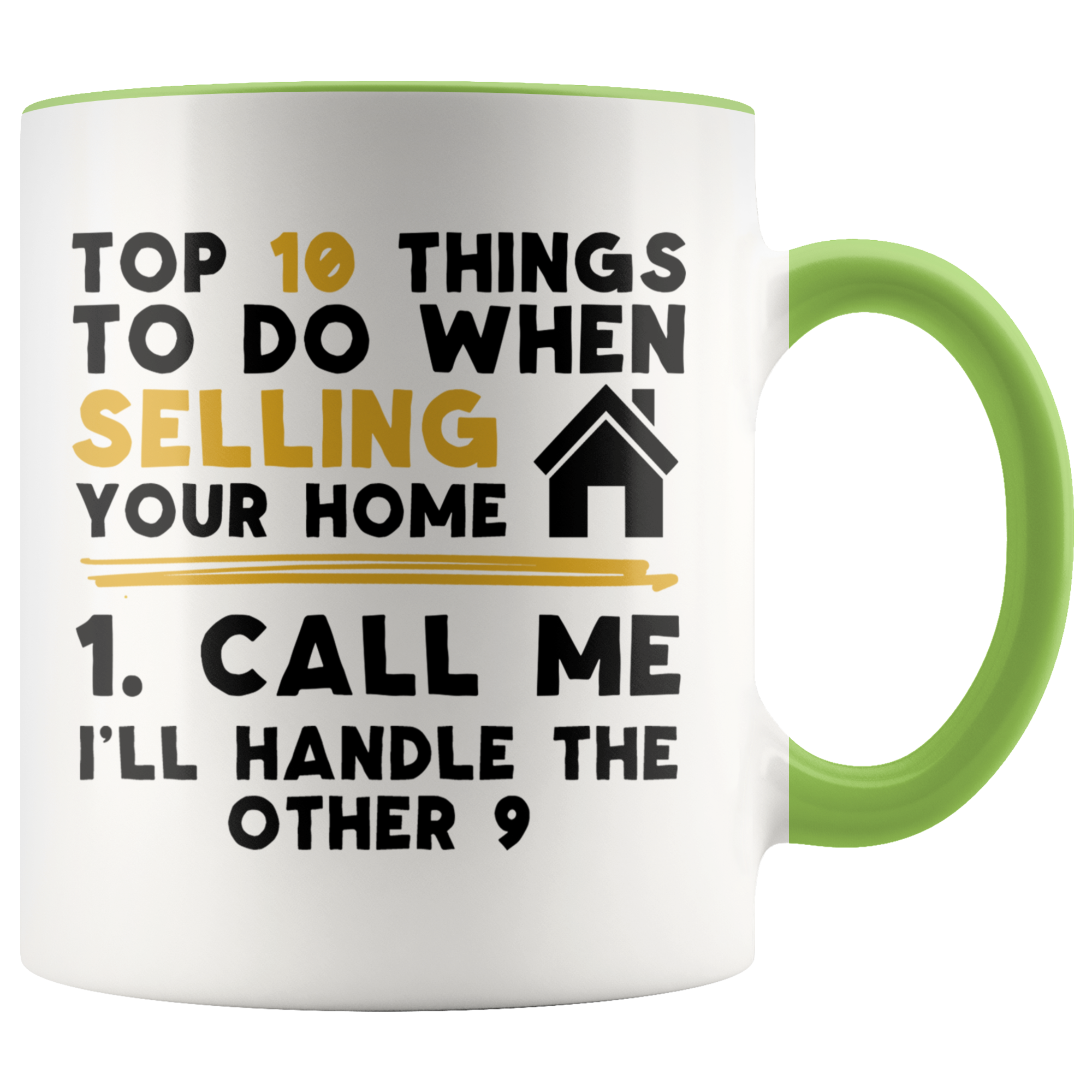 Custom Realtor 10 Accent Mug - Gold