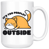 White Mugs - Cat Too Peopley