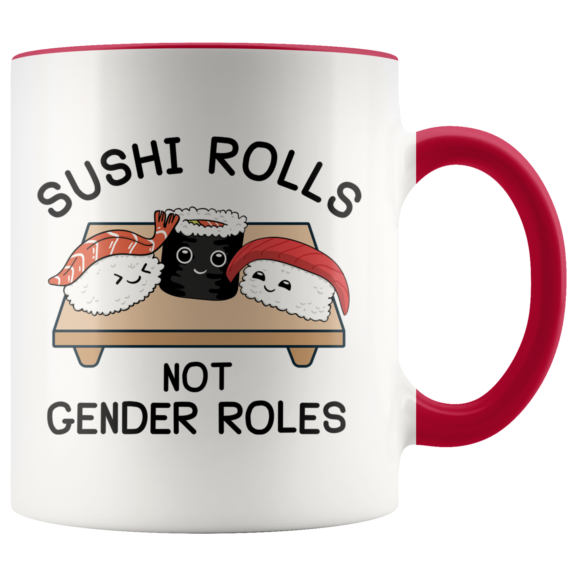 Accent Mug - Sushi Rolls not Gender Roles