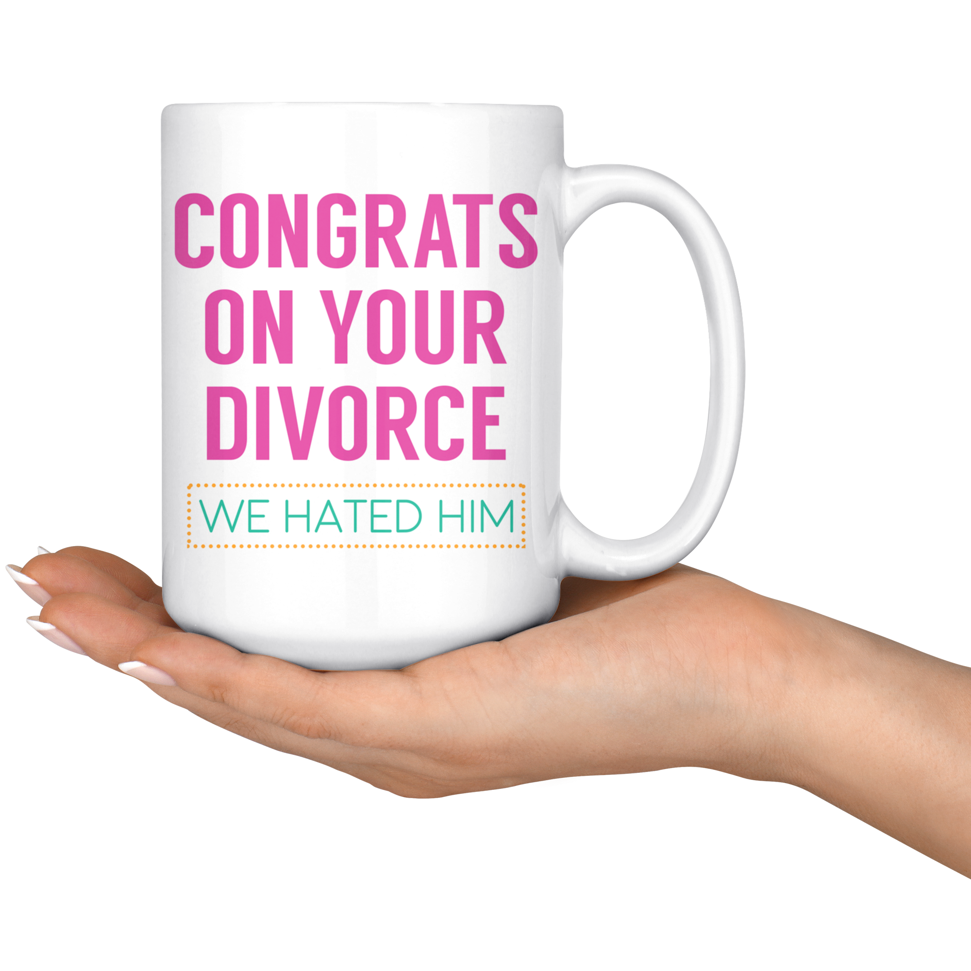 White Mugs - Congrats On Your Divorce