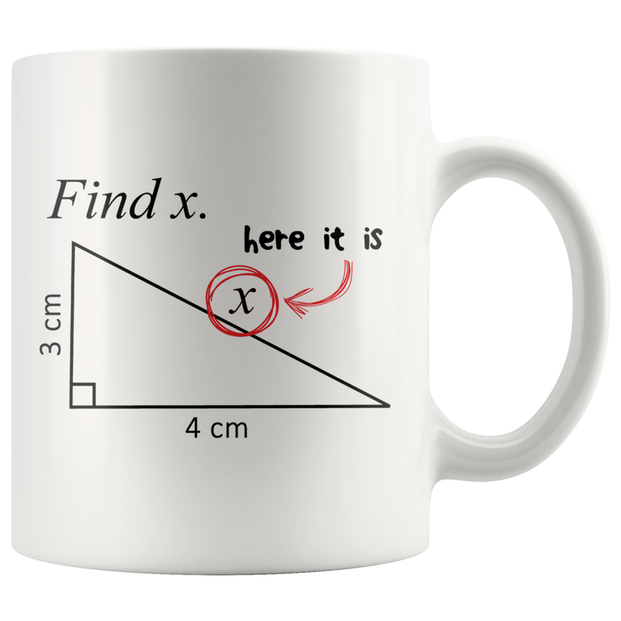 White 11oz Mug - Math Find X