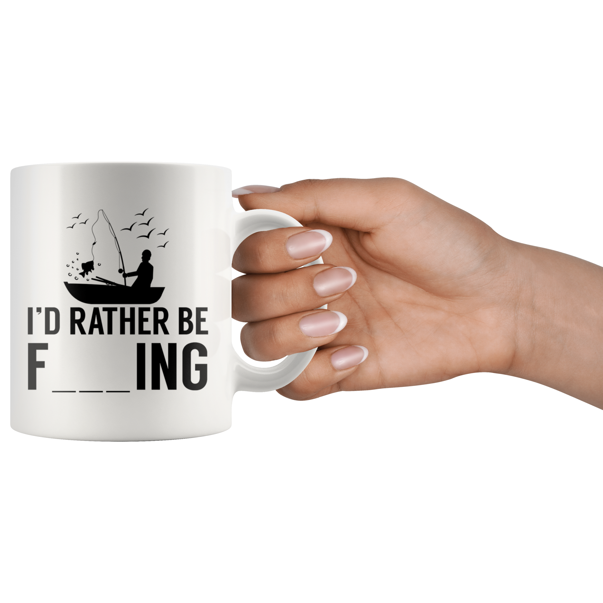 White Mugs - Rather Be Fishing