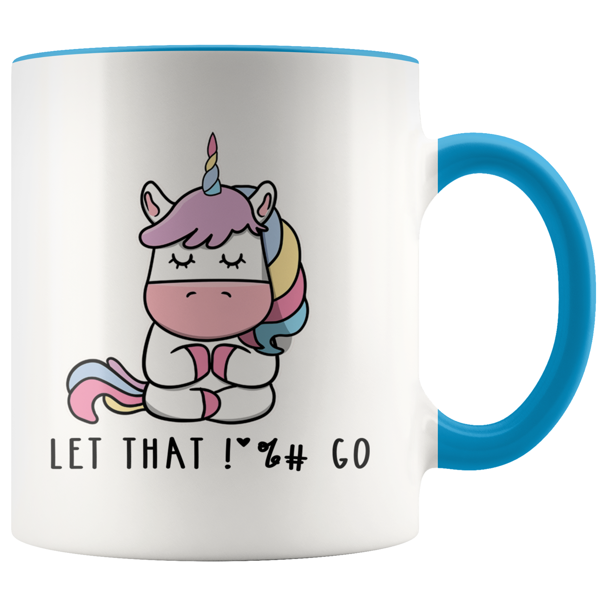 Accent Mug - Unicorn Yoga Let That Go