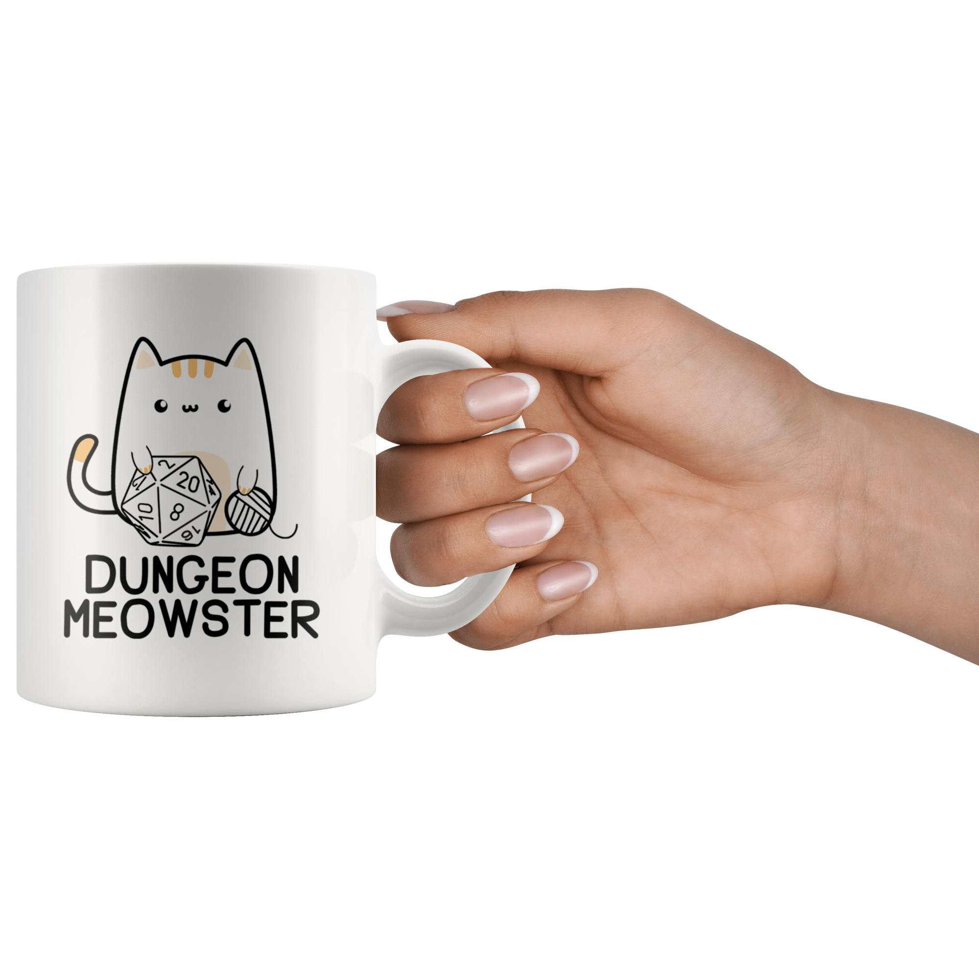 White 11oz Mug - Dungeon Meowster