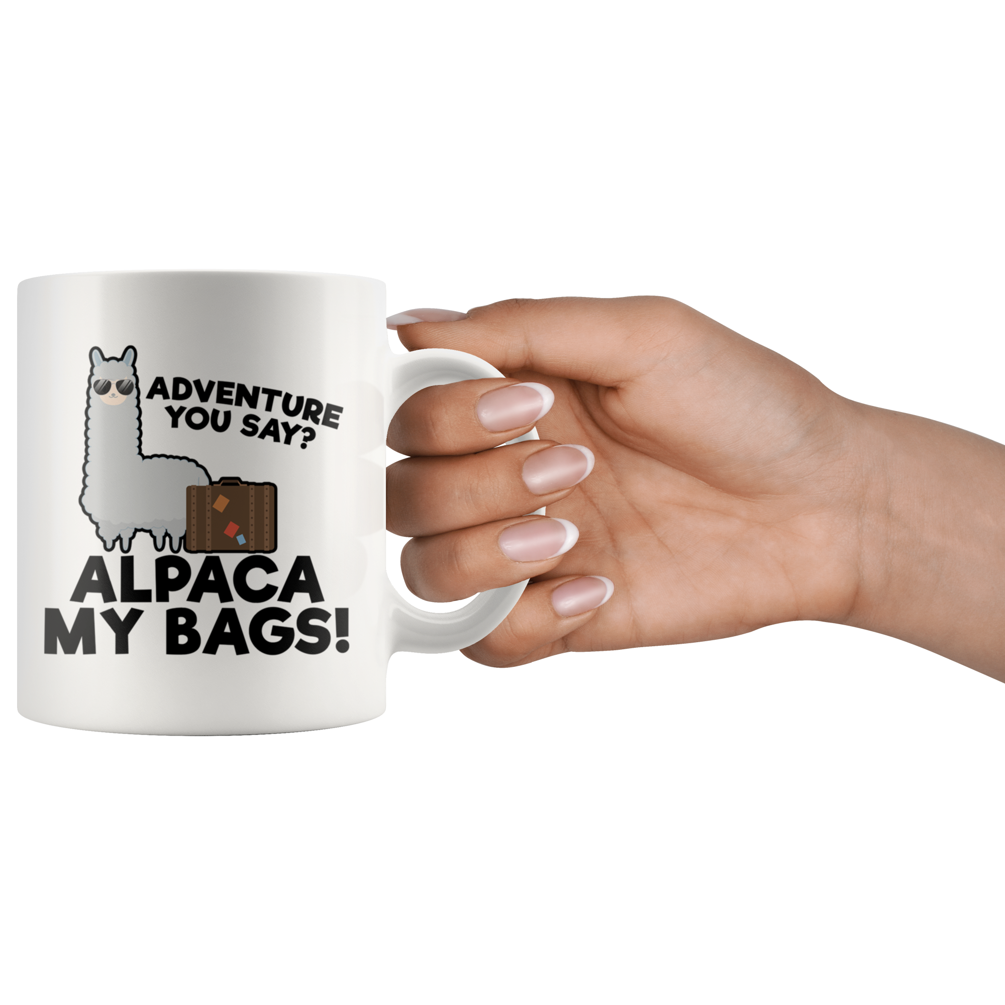 White 11oz Mug - Alpaca My Bags