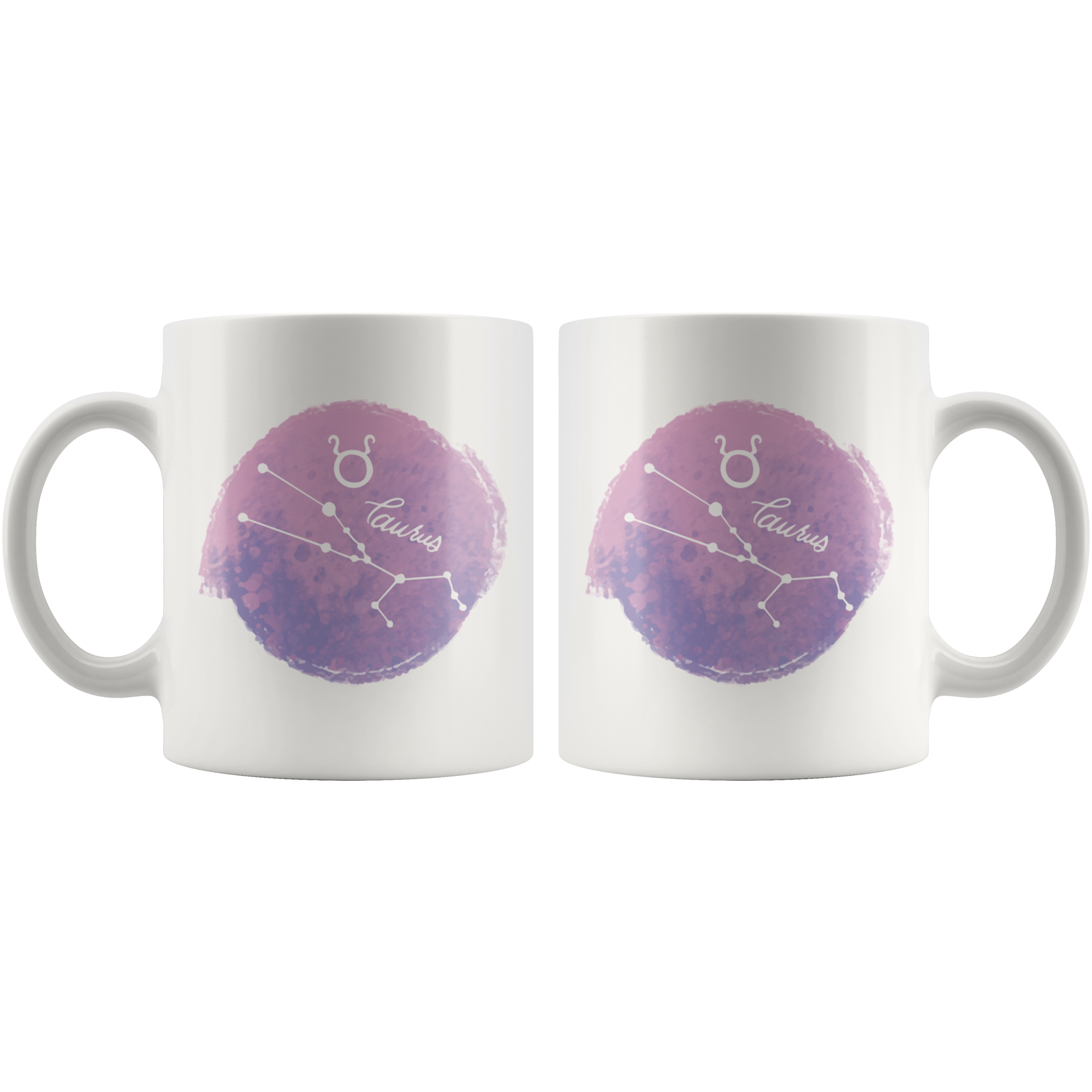 White 11oz Mug - Watercolor Taurus