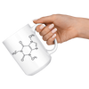 White 15oz Mug - Caffeine Molecule