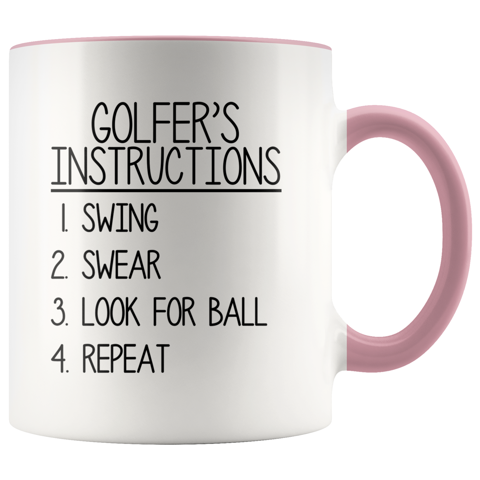 Accent Mug - Golfer's Instructions