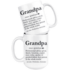 White Mugs - Grandpa Definition