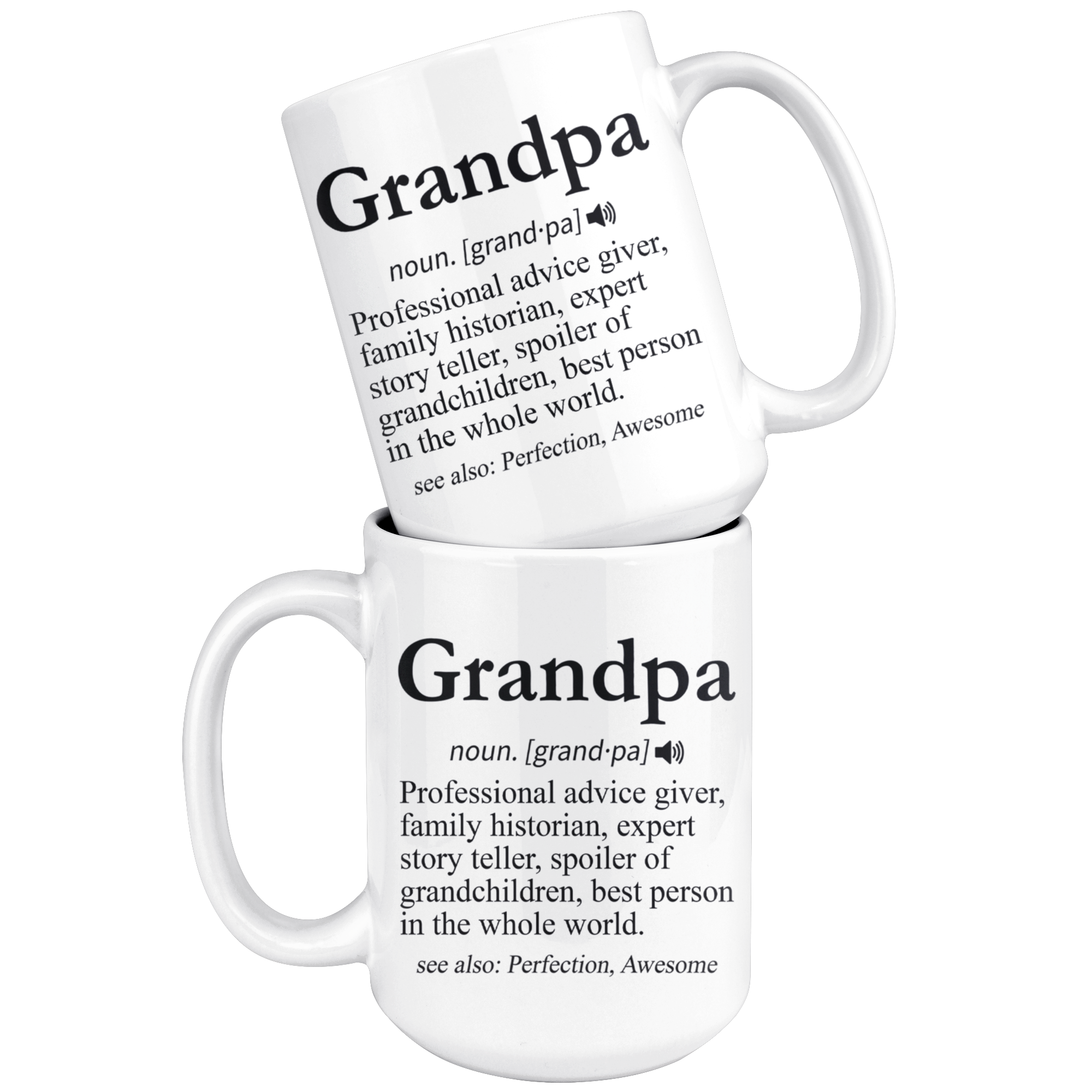White Mugs - Grandpa Definition