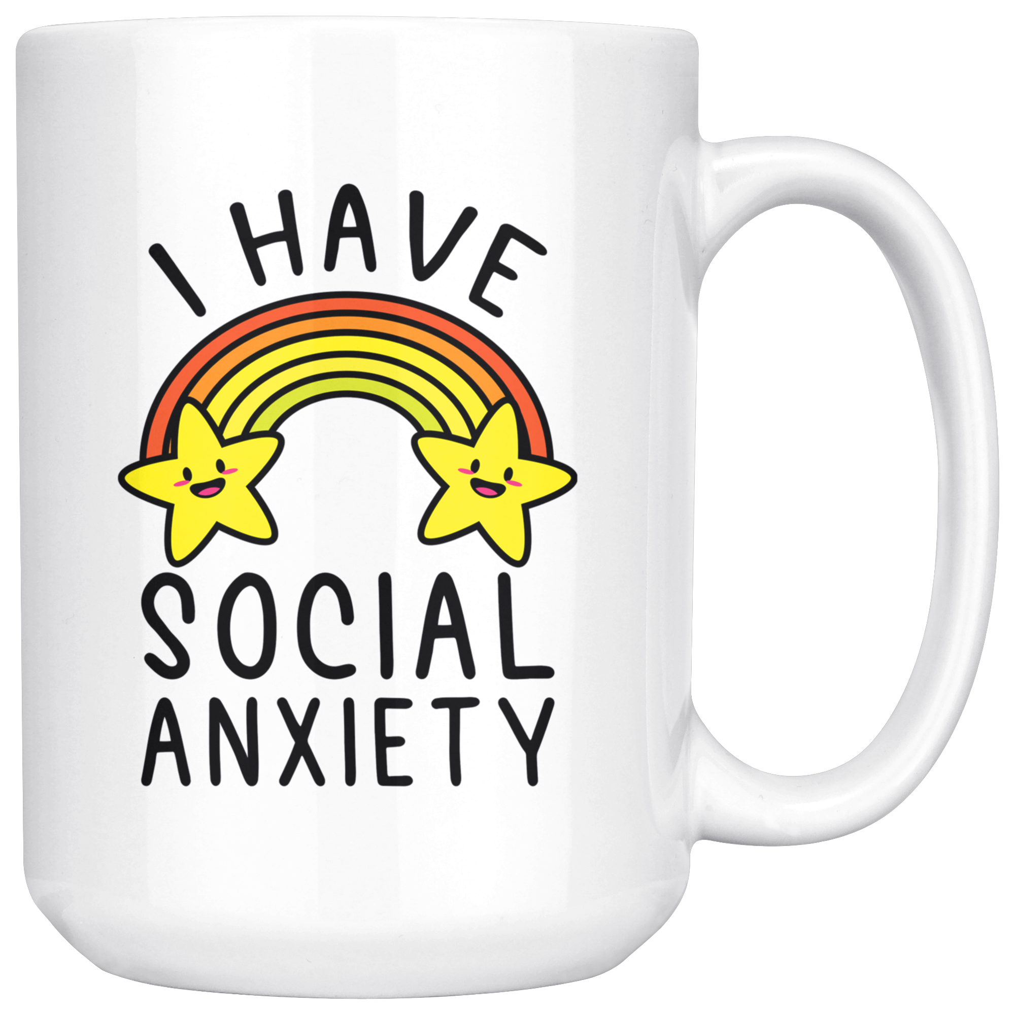 White Mugs - I Have Social Anxiety