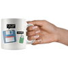 White 11oz Mug - Floppy USB Father