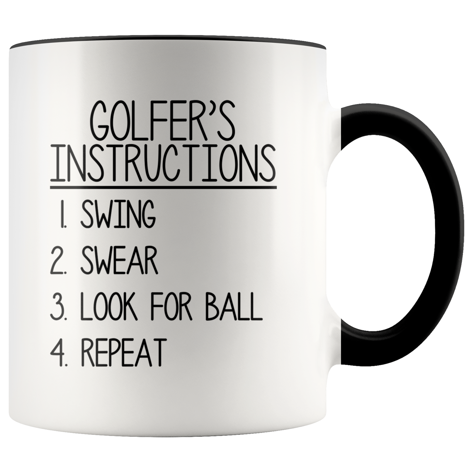 Accent Mug - Golfer's Instructions