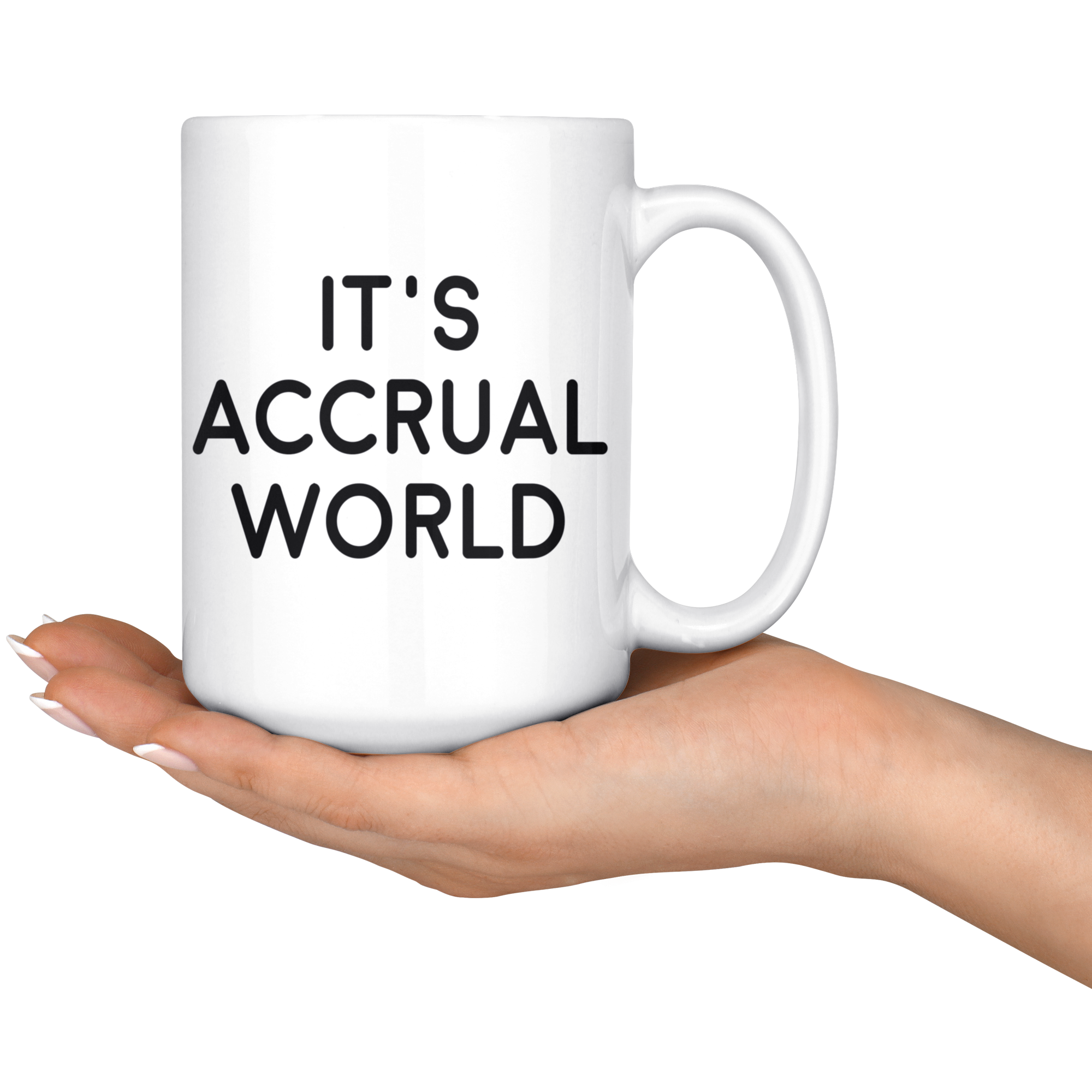White 15oz Mug - It's Accrual World