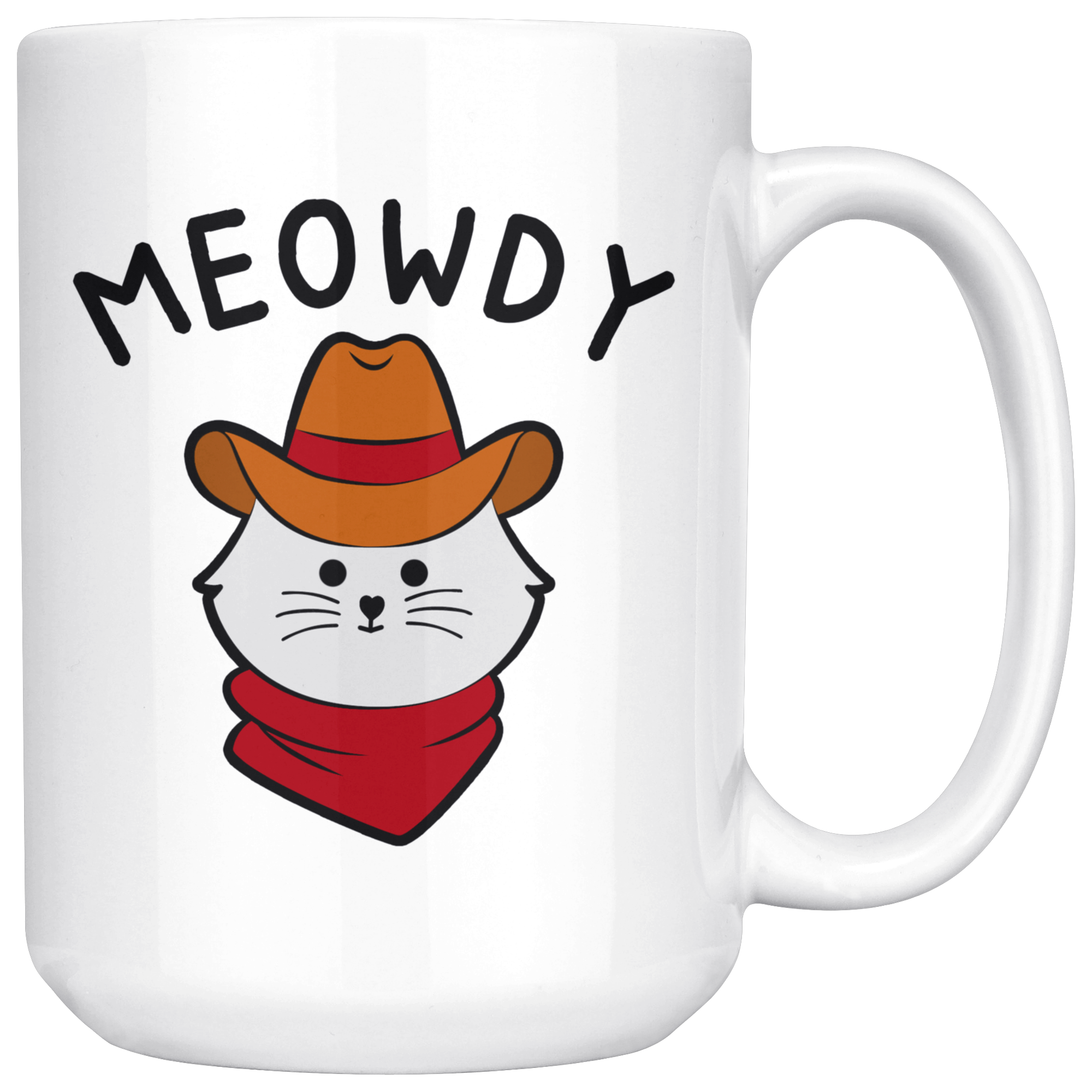 White Mugs - Meowdy