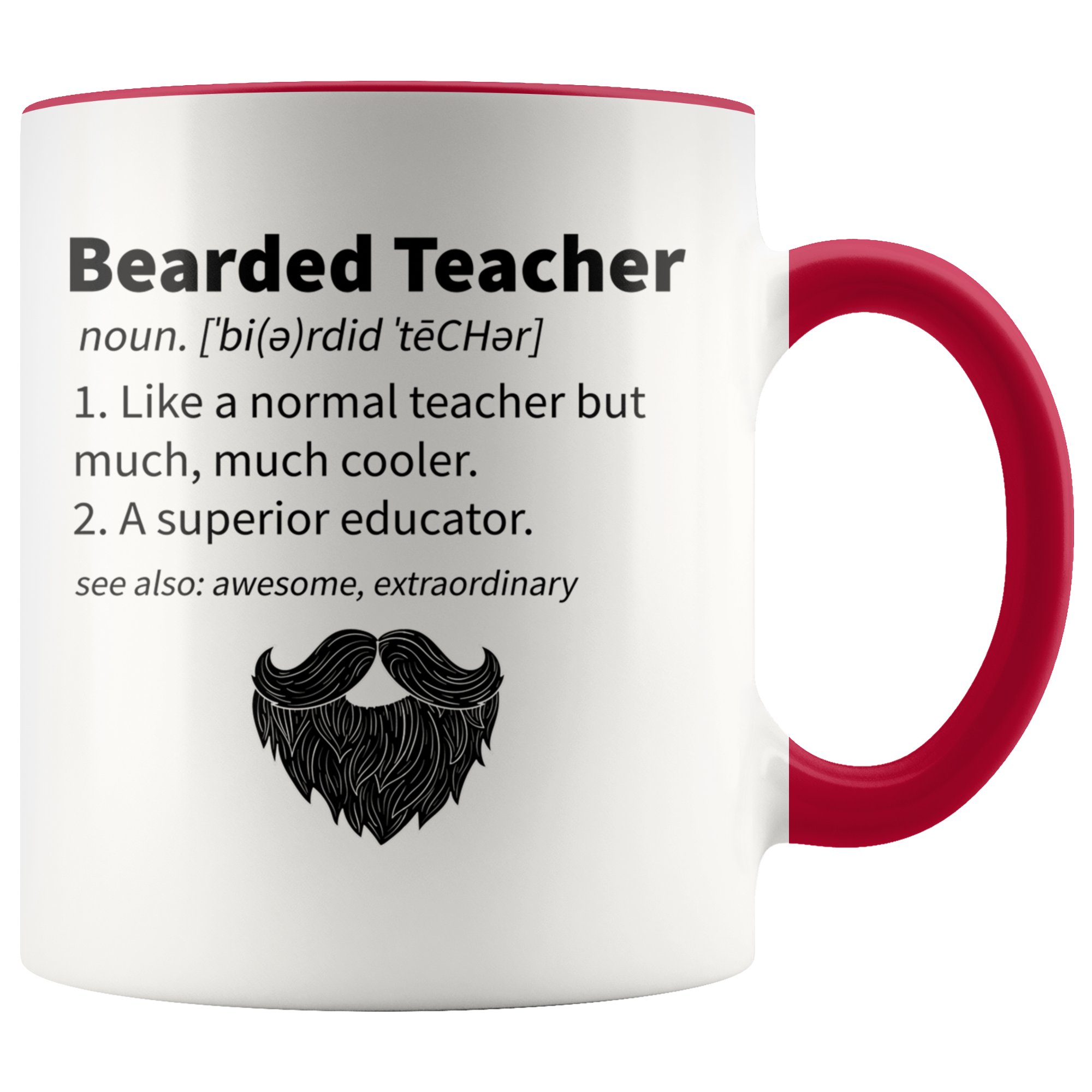 Accent Mug - Bearded Teacher Mug