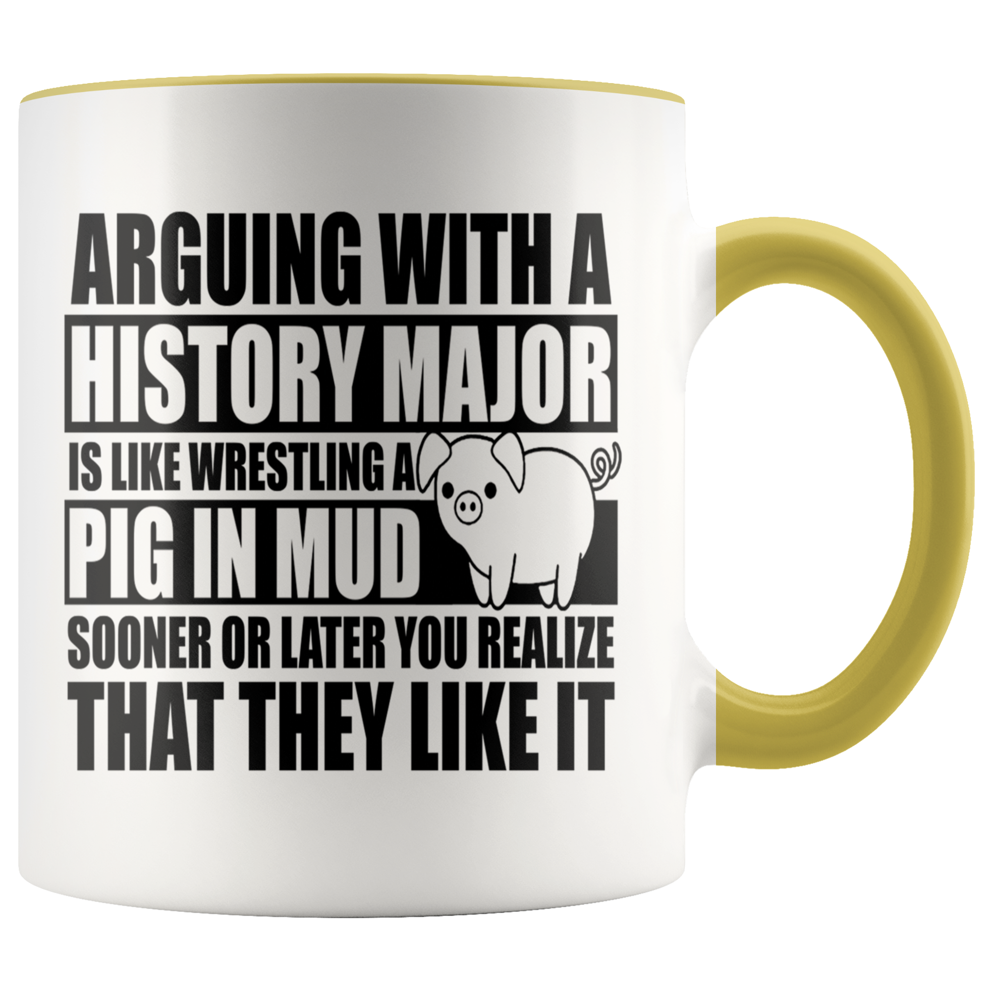 Accent Mug - History Major Pig In Mud