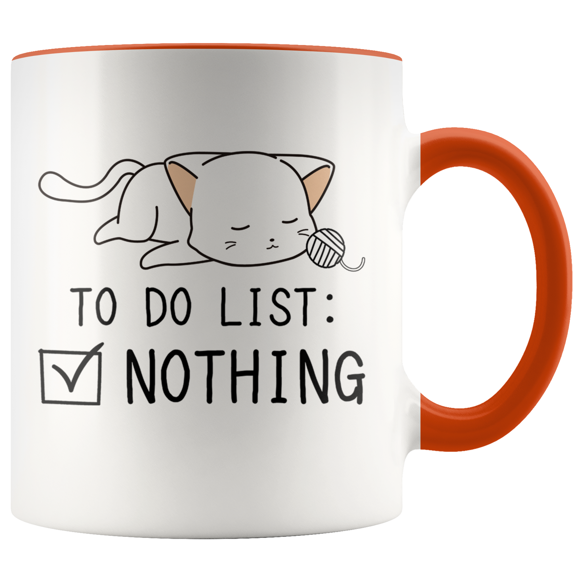 Accent Mug - Cat To Do List Nothing