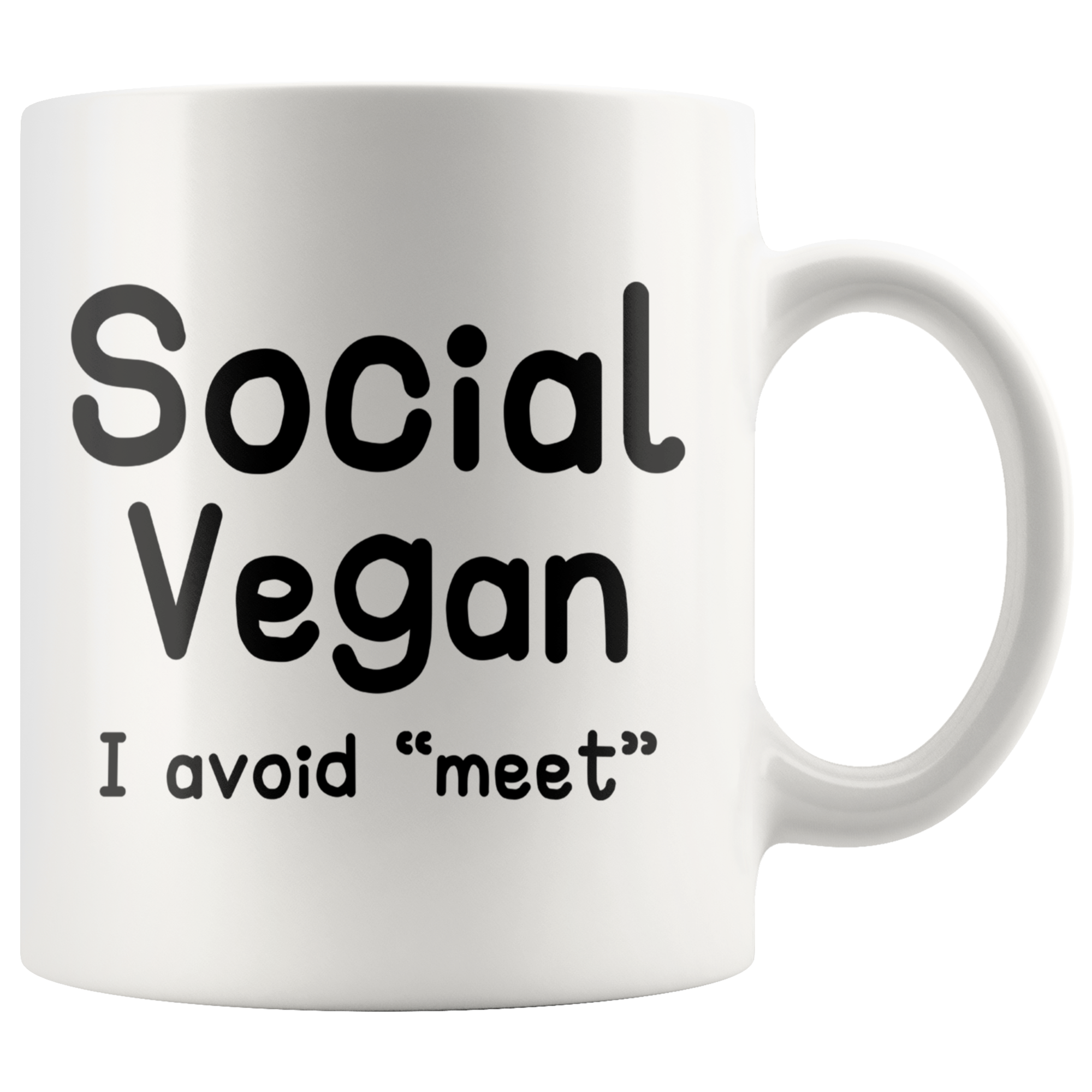 White 11oz Mug - Social Vegan