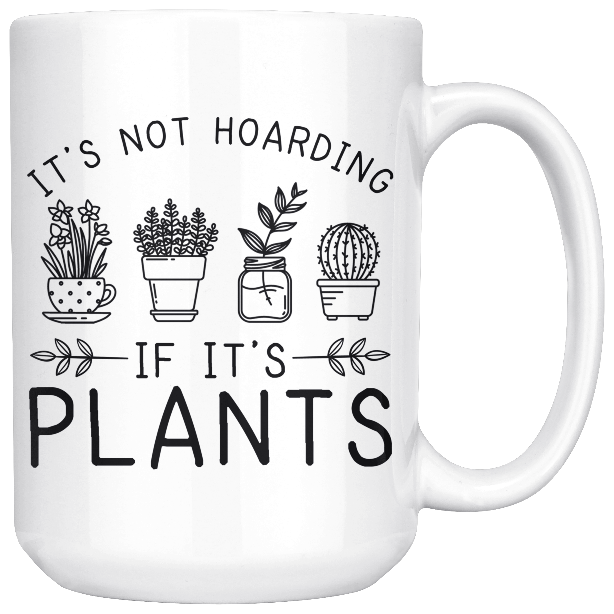 White Mugs - Hoarding Plants